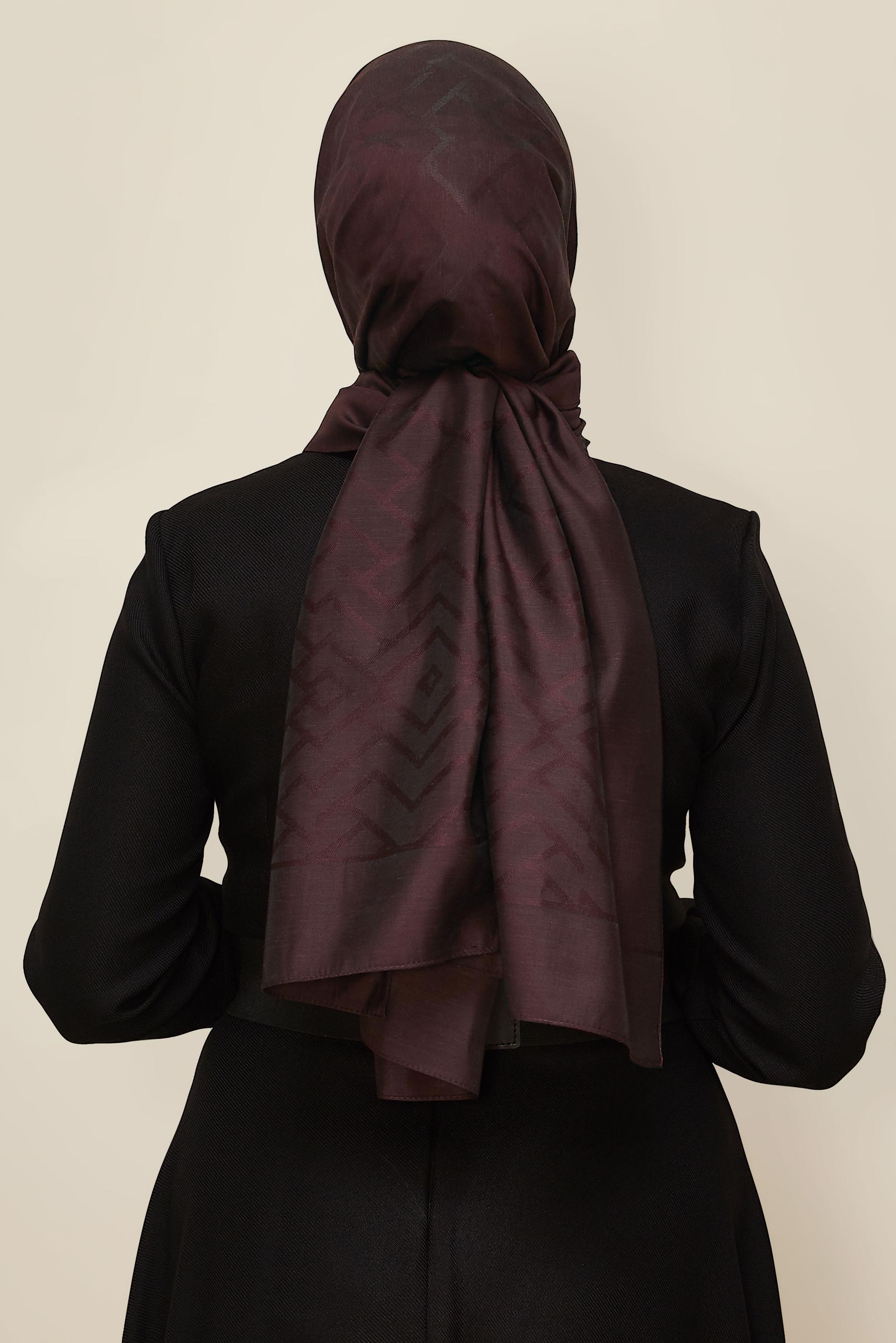 Vêtements hijab ROUGE BORDEAUX CHÂLE ALVINA EN VISCOSE 8611