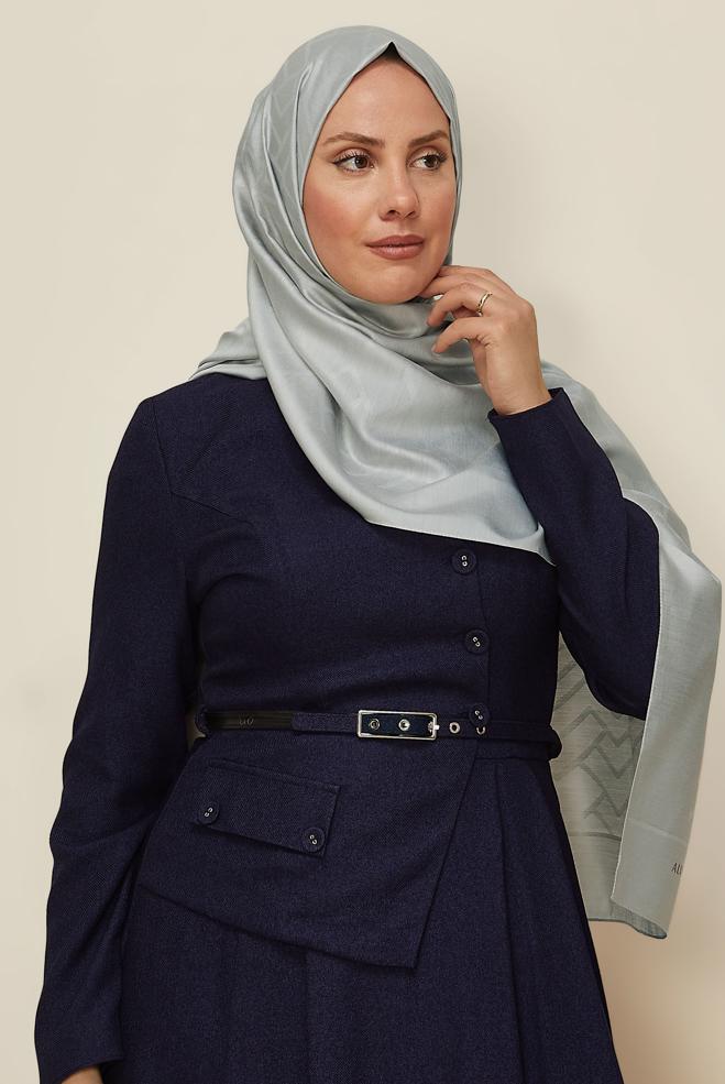 Vêtements hijab ARGENT CHÂLE ALVINA EN VISCOSE 8611 - ALVİNA