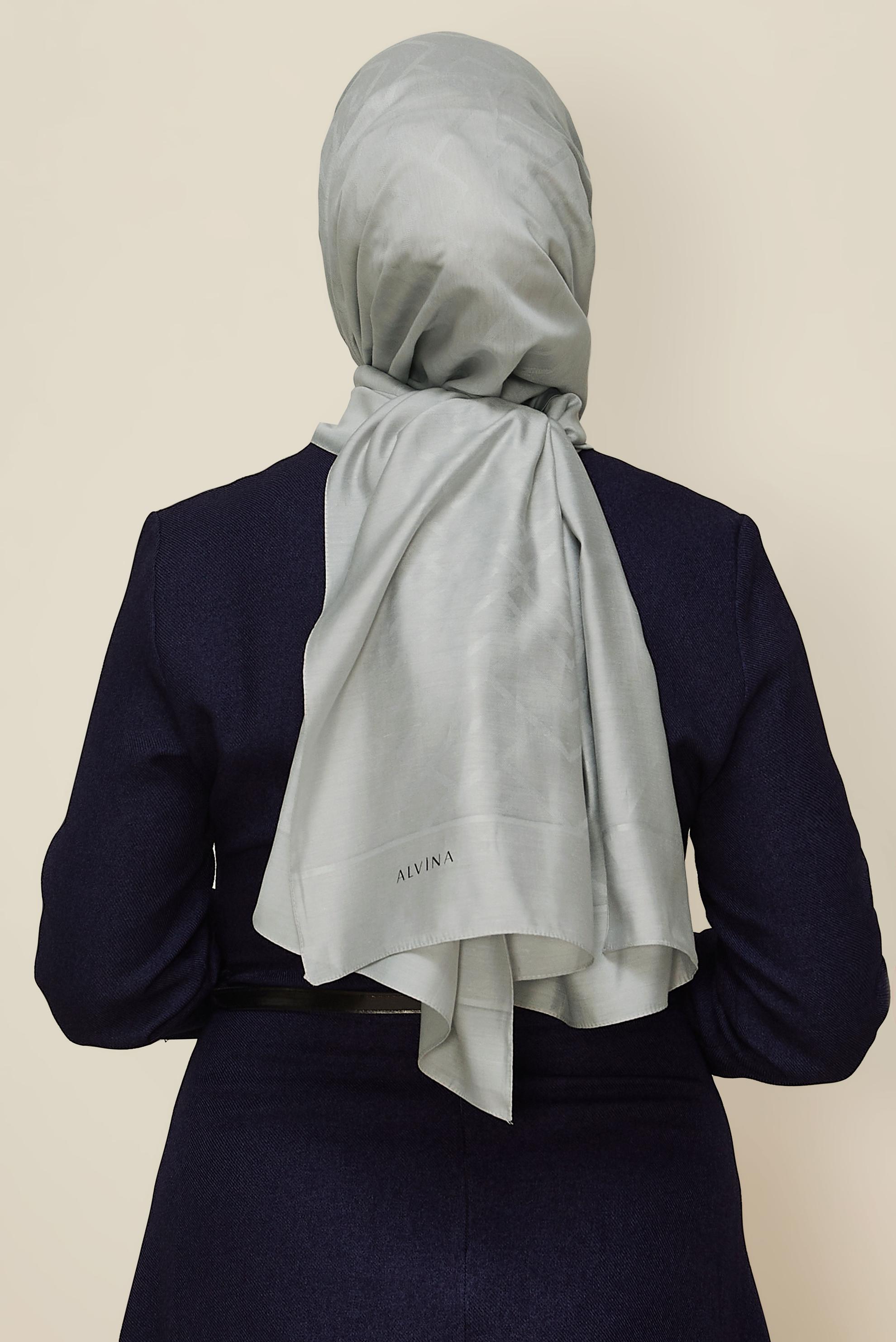 Vêtements hijab ARGENT CHÂLE ALVINA EN VISCOSE 8611