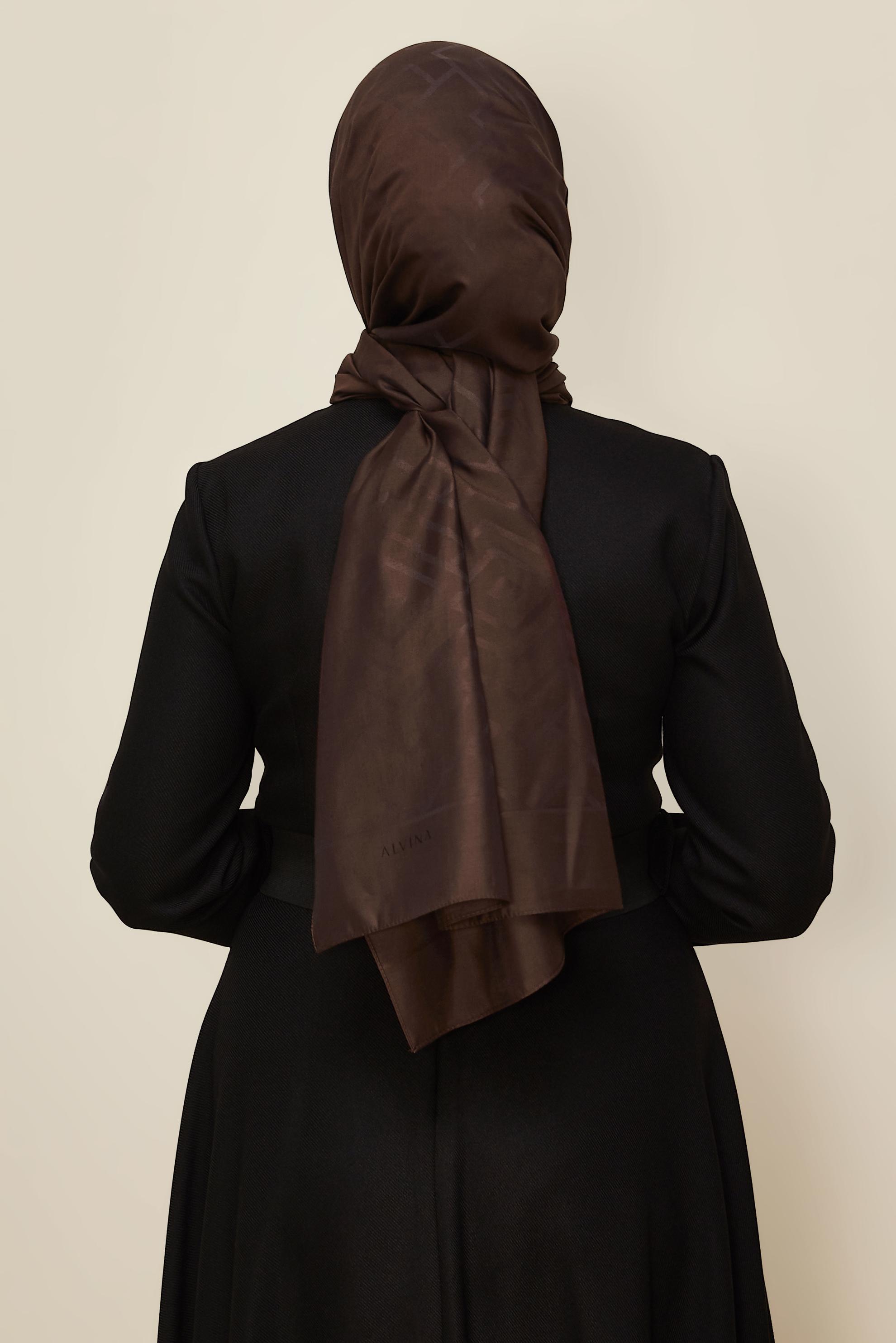 Vêtements hijab BRUN CHÂLE ALVINA EN VISCOSE 8611