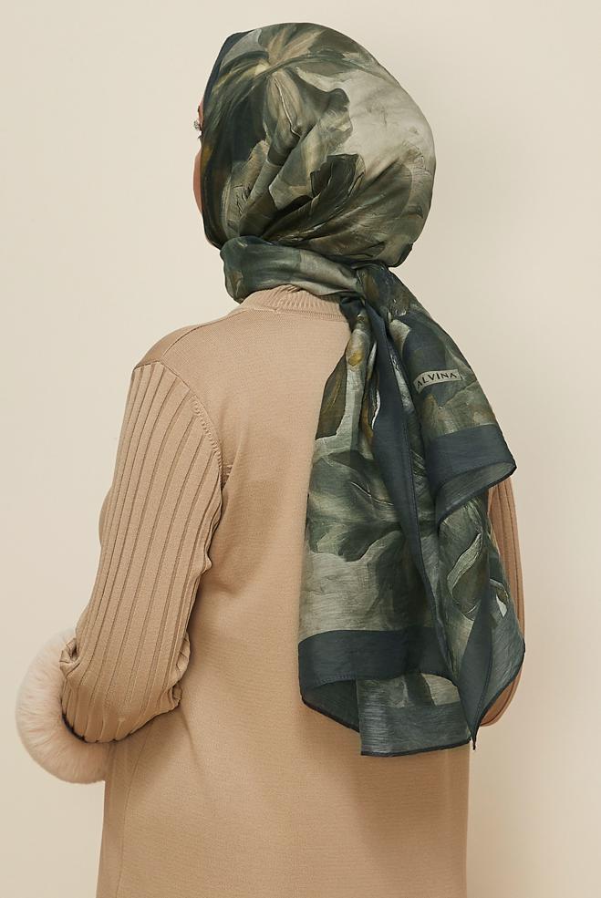 Vêtements hijab GRIS 8612 ALVİNA ALLURE ŞAL(NRL) - ALVİNA