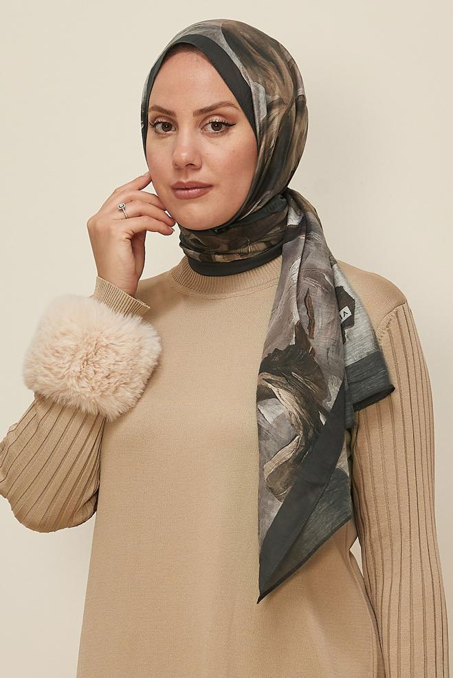Vêtements hijab VISON 8612 ALVİNA ALLURE ŞAL(NRL) - ALVİNA
