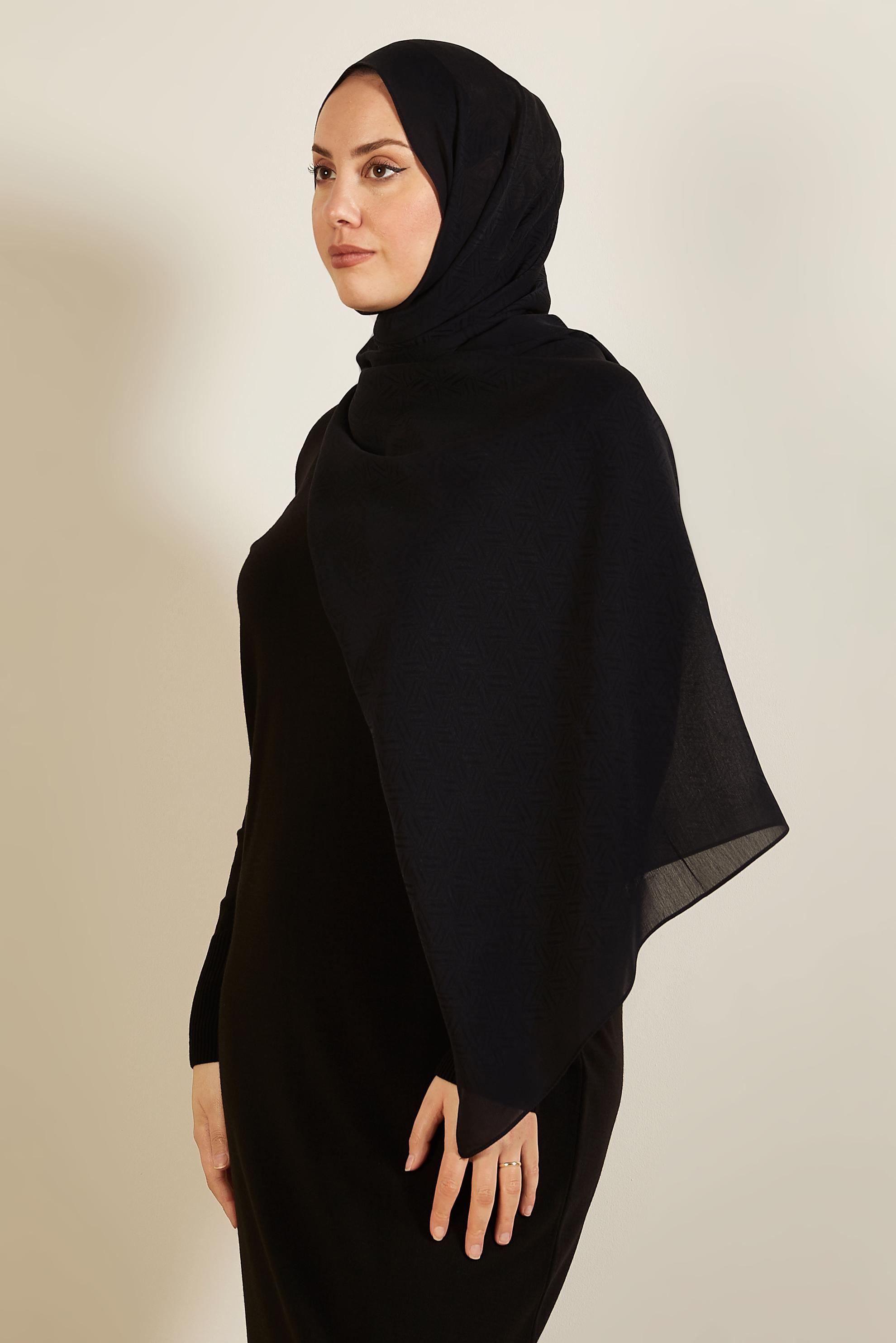 Tesettür giyim SİYAH 8613 ALVİNA VELLURE ŞAL (NRL)