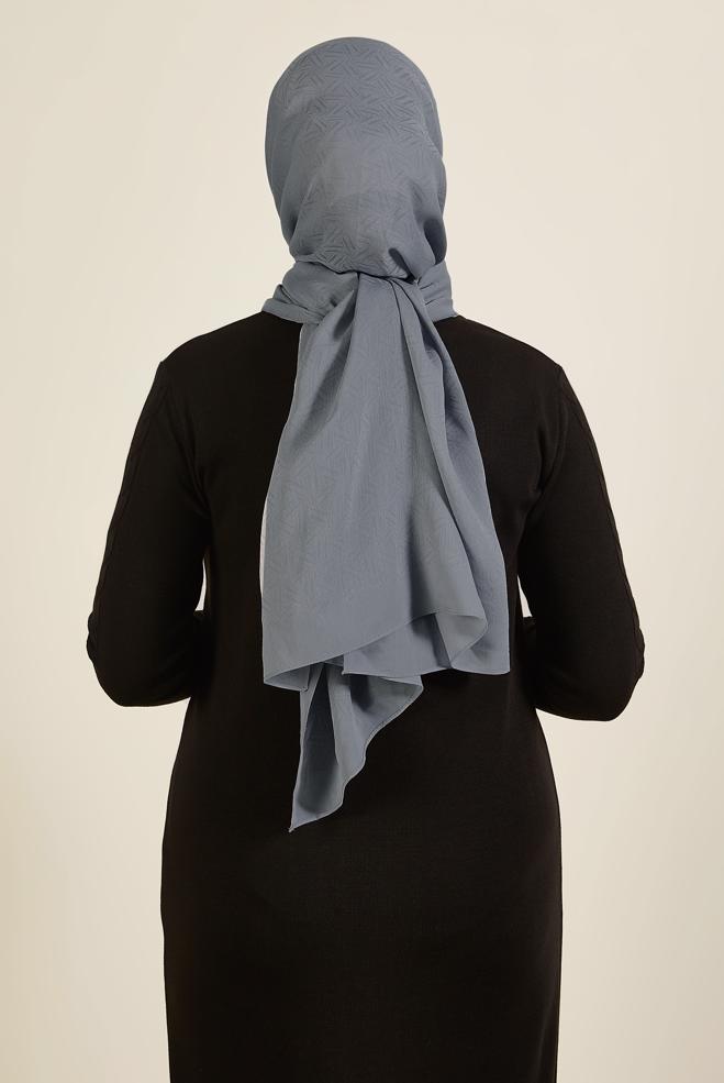 Tesettür giyim GRİ ALVİNA VELLURE ŞAL 8613 - ALVİNA