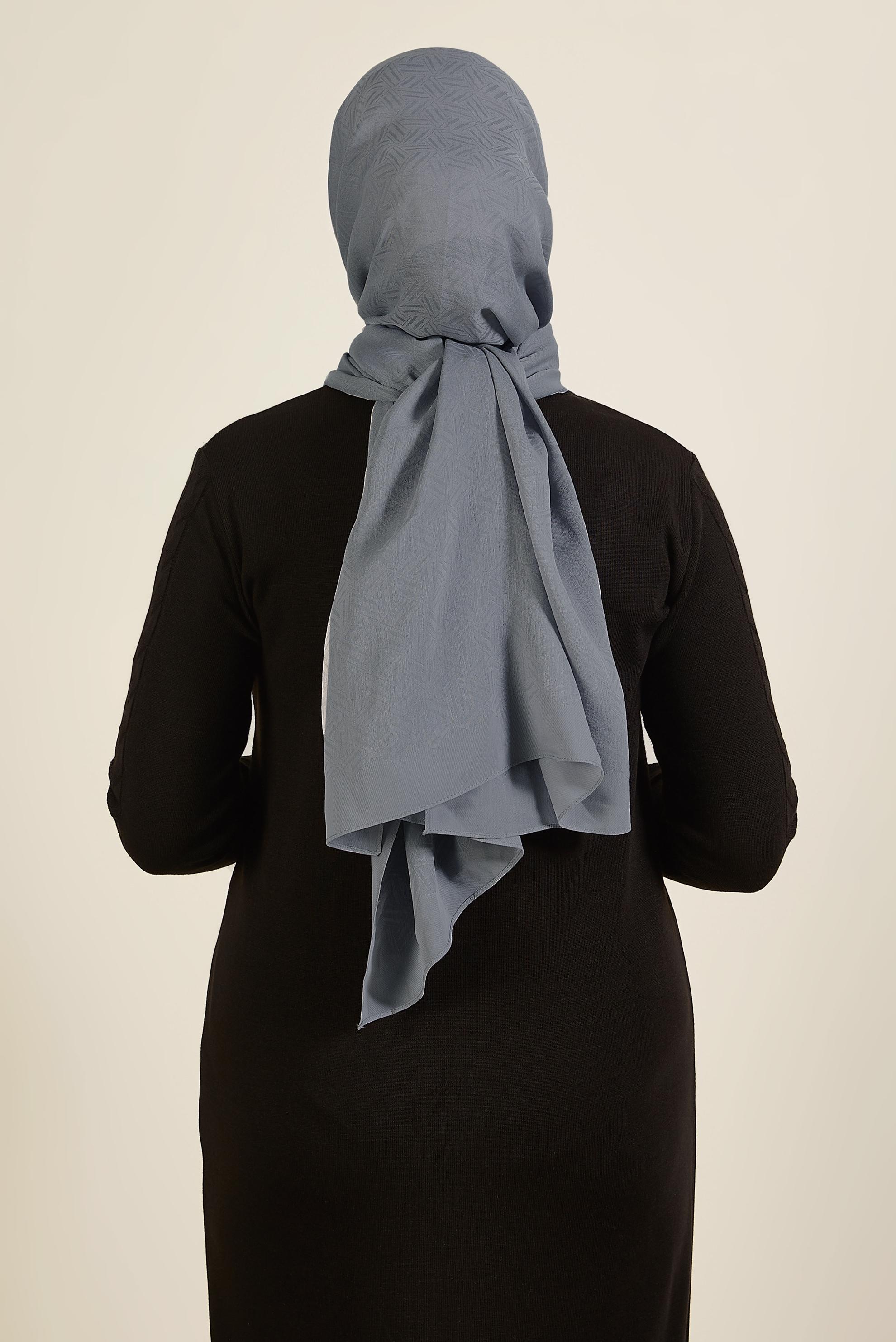Tesettür giyim GRİ ALVİNA VELLURE ŞAL 8613