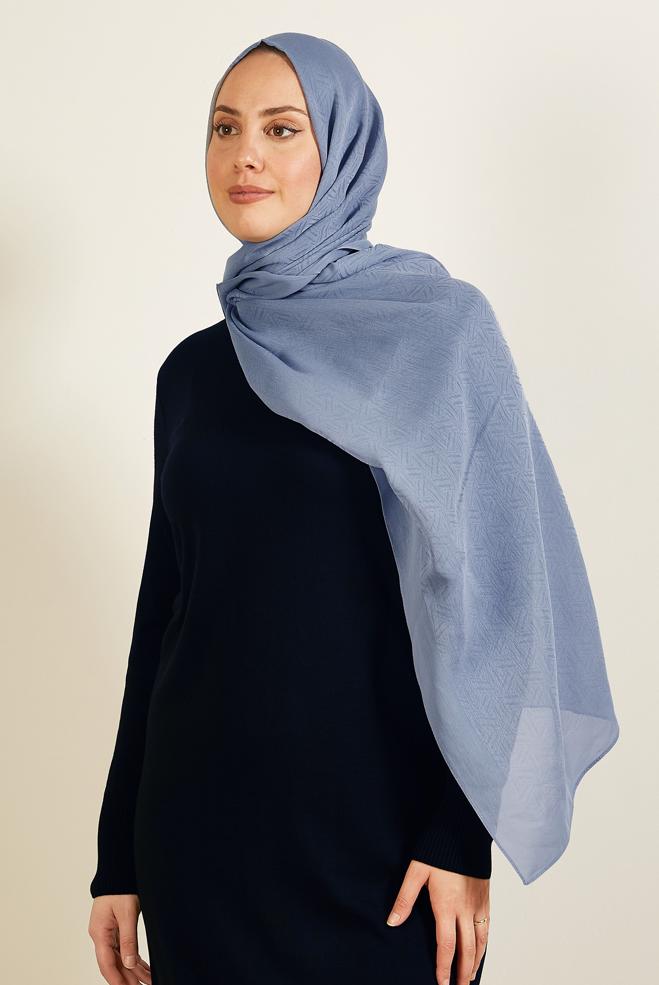 Vêtements hijab ARGENT CHÂLE ALVINA 8613 - ALVİNA