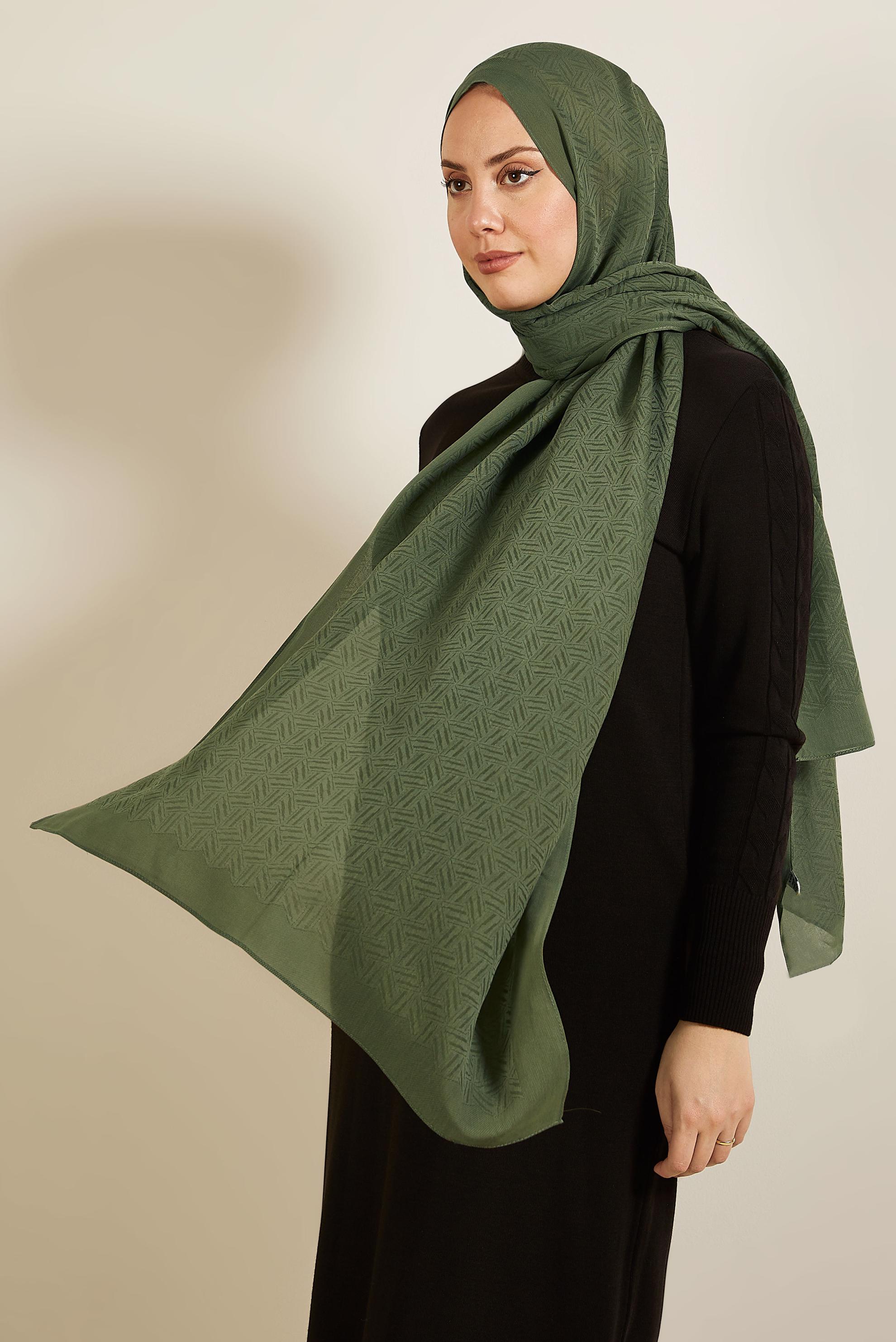 Vêtements hijab KAKI CHÂLE ALVINA 8613