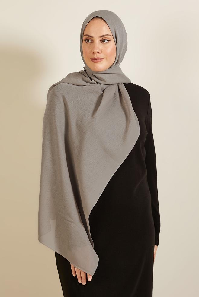 Tesettür giyim BEJ ALVİNA VELLURE ŞAL 8613 - ALVİNA