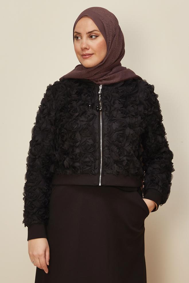 Tesettür giyim KAHVE ALVİNA VELLURE ŞAL 8613 - ALVİNA