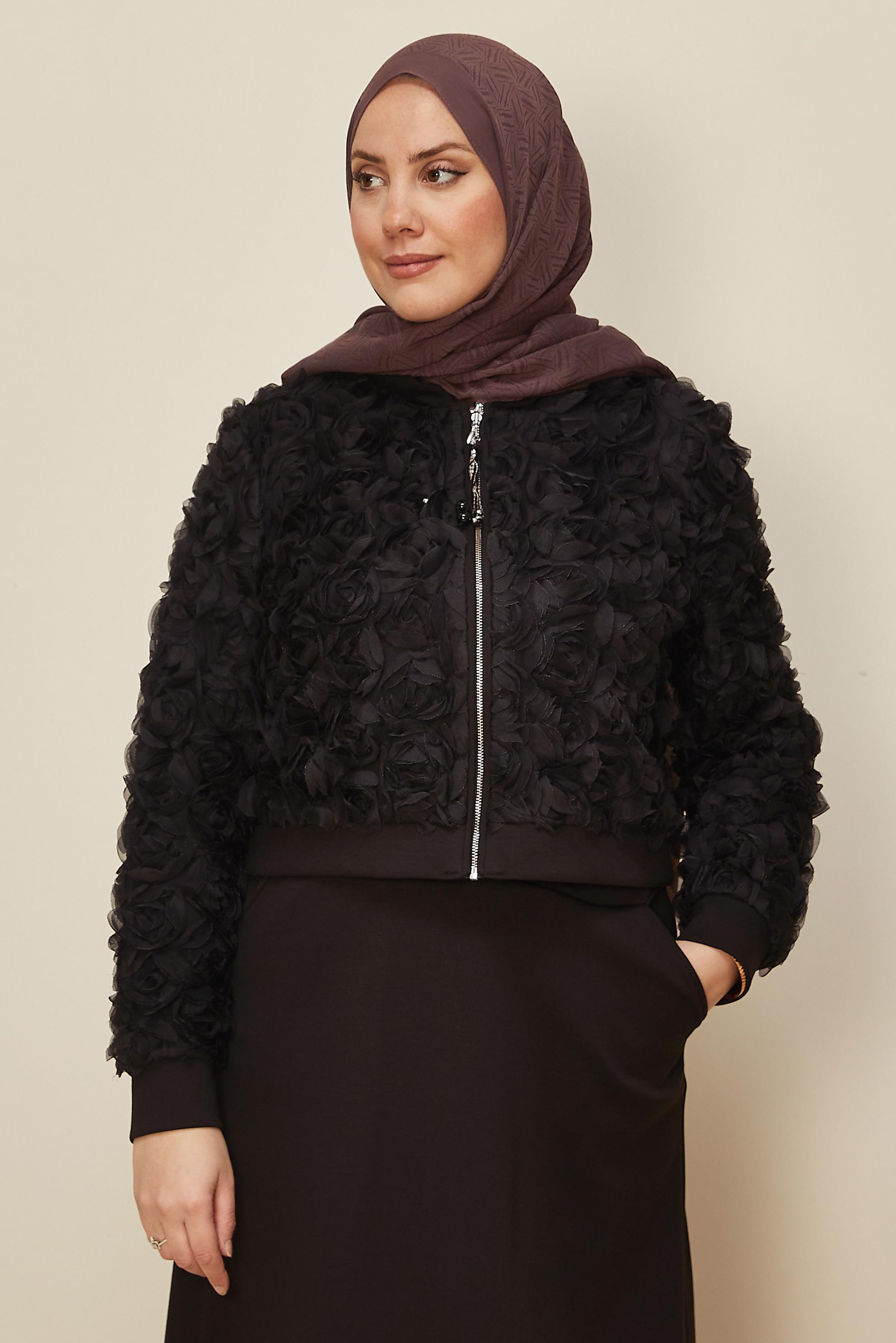 Tesettür giyim KAHVE ALVİNA VELLURE ŞAL 8613