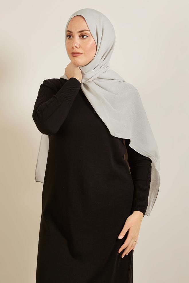 Tesettür giyim BEJ ALVİNA VELLURE ŞAL 8613 - ALVİNA