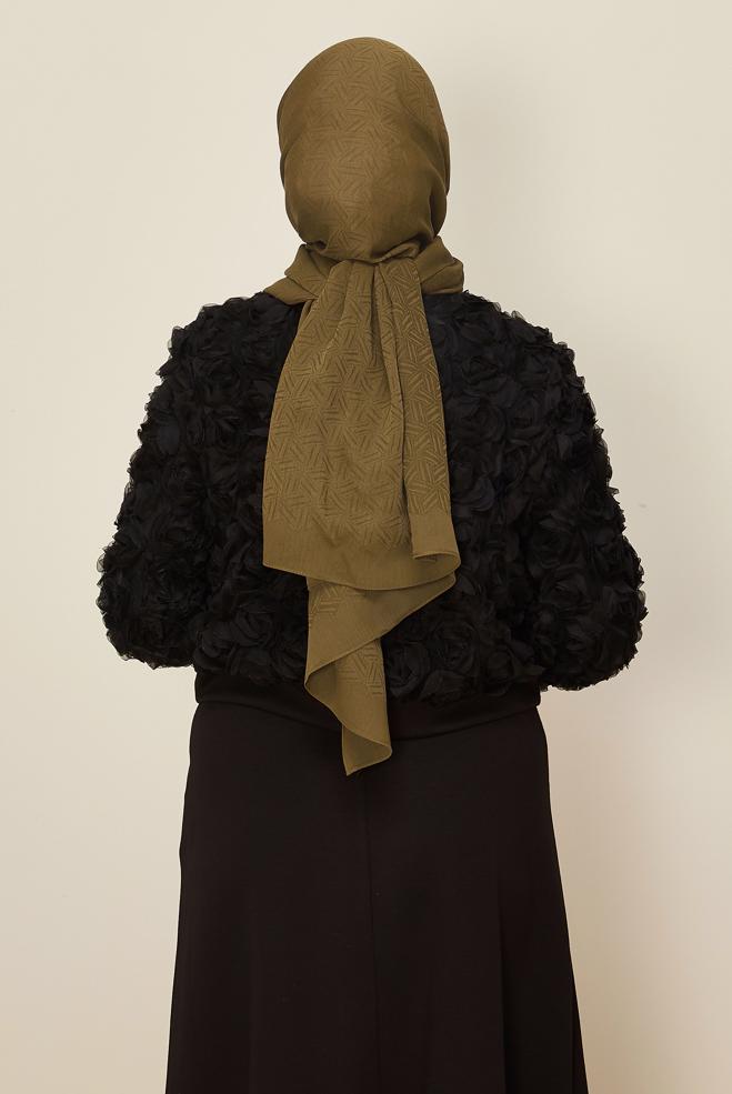 Tesettür giyim YEŞİL ALVİNA VELLURE ŞAL 8613 - ALVİNA