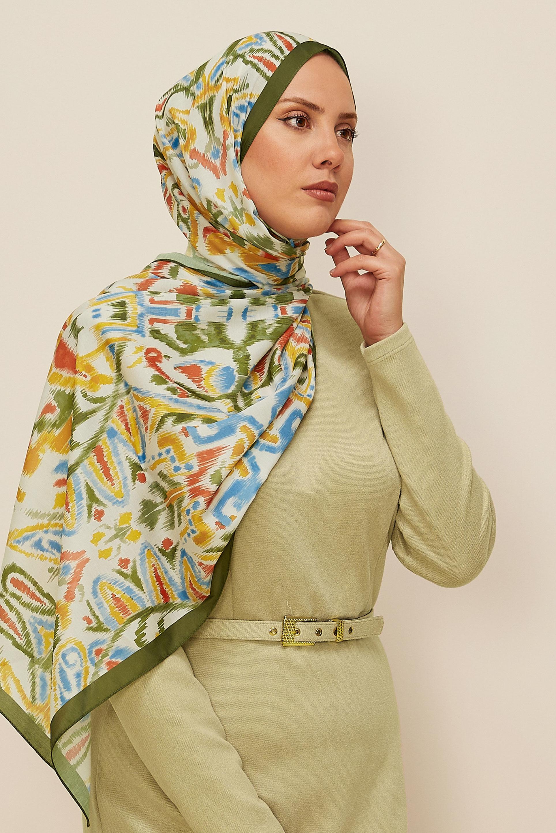 Vêtements hijab VERT 10866-1 ALVİNA SOFT ŞAL(HNM)