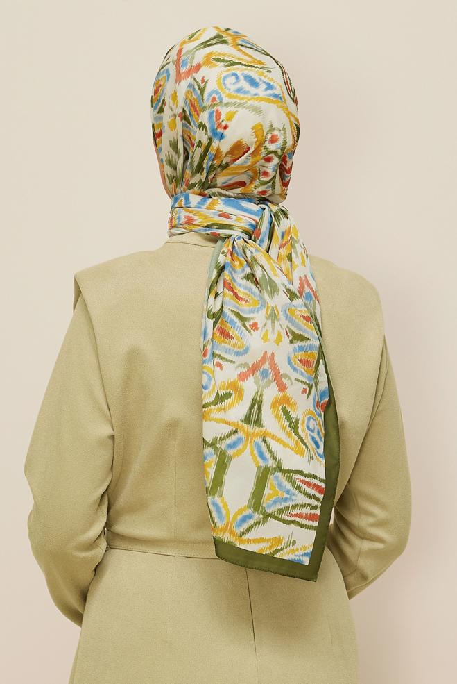 Vêtements hijab VERT 10866-1 ALVİNA SOFT ŞAL(HNM) - ALVİNA