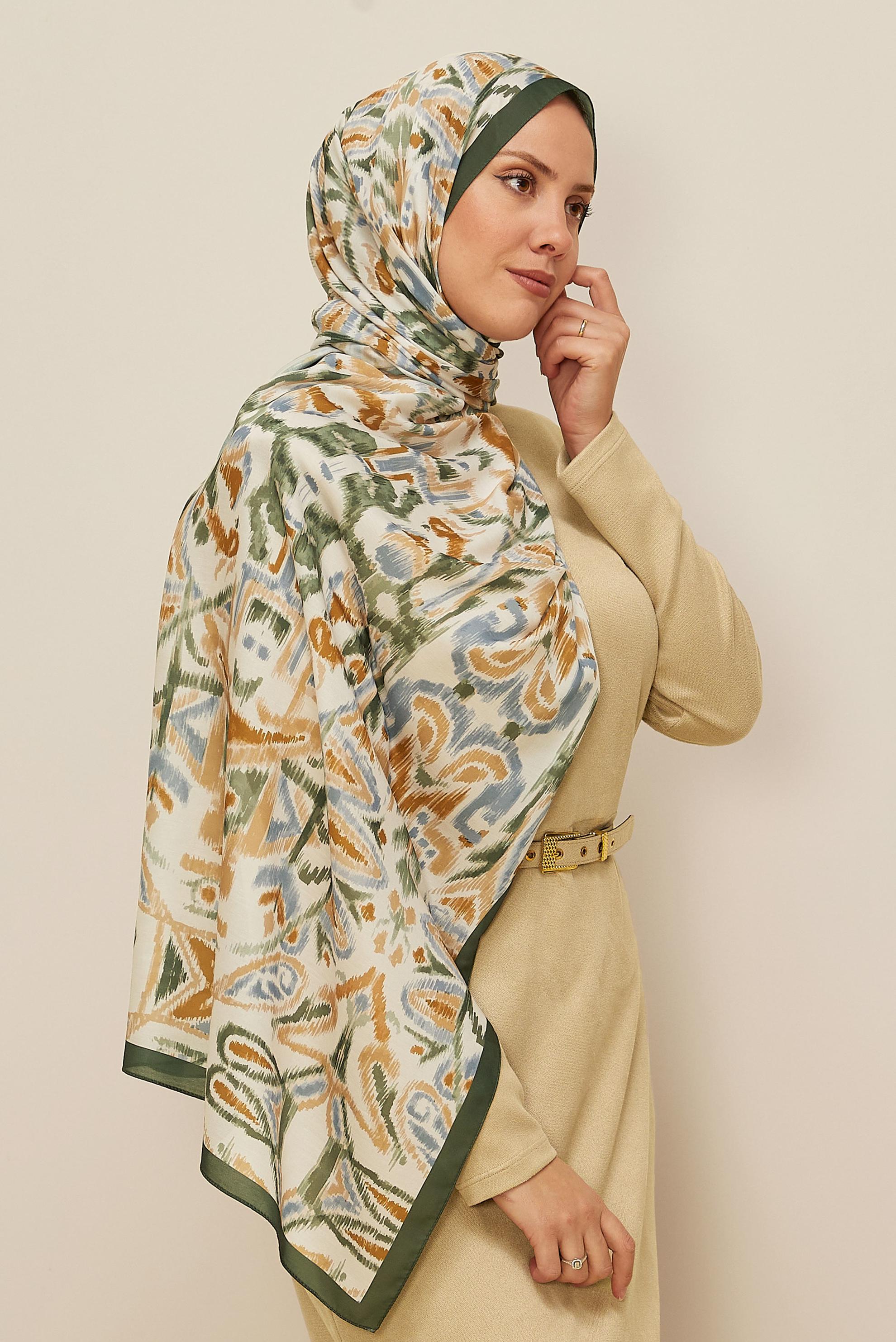 Vêtements hijab KAKI 10866-1 ALVİNA SOFT ŞAL(HNM)