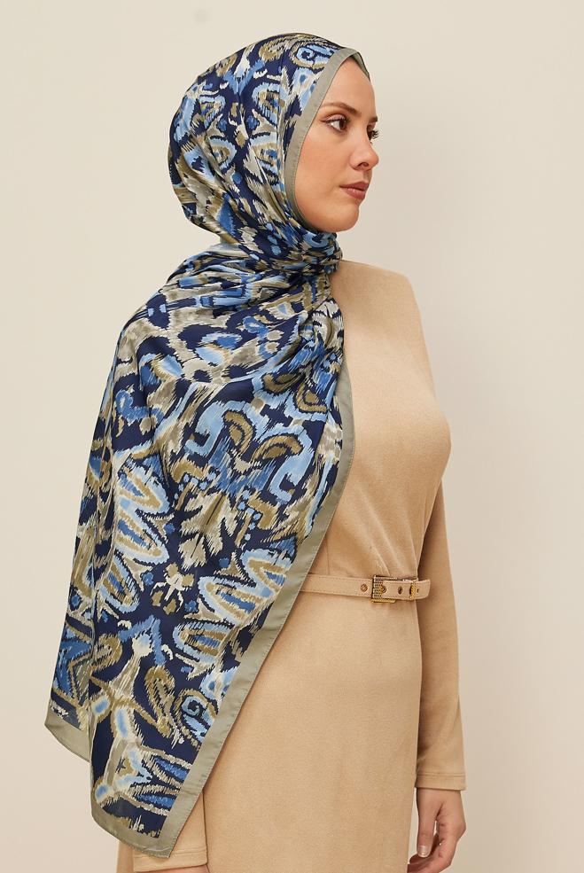 Vêtements hijab BLEU MARINE 10866-1 ALVİNA SOFT ŞAL(HNM) - ALVİNA