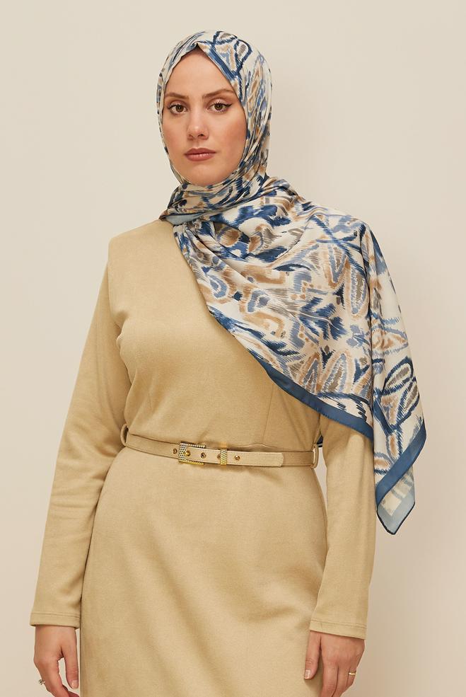 Vêtements hijab BLEU MARINE 10866-1 ALVİNA SOFT ŞAL(HNM) - ALVİNA