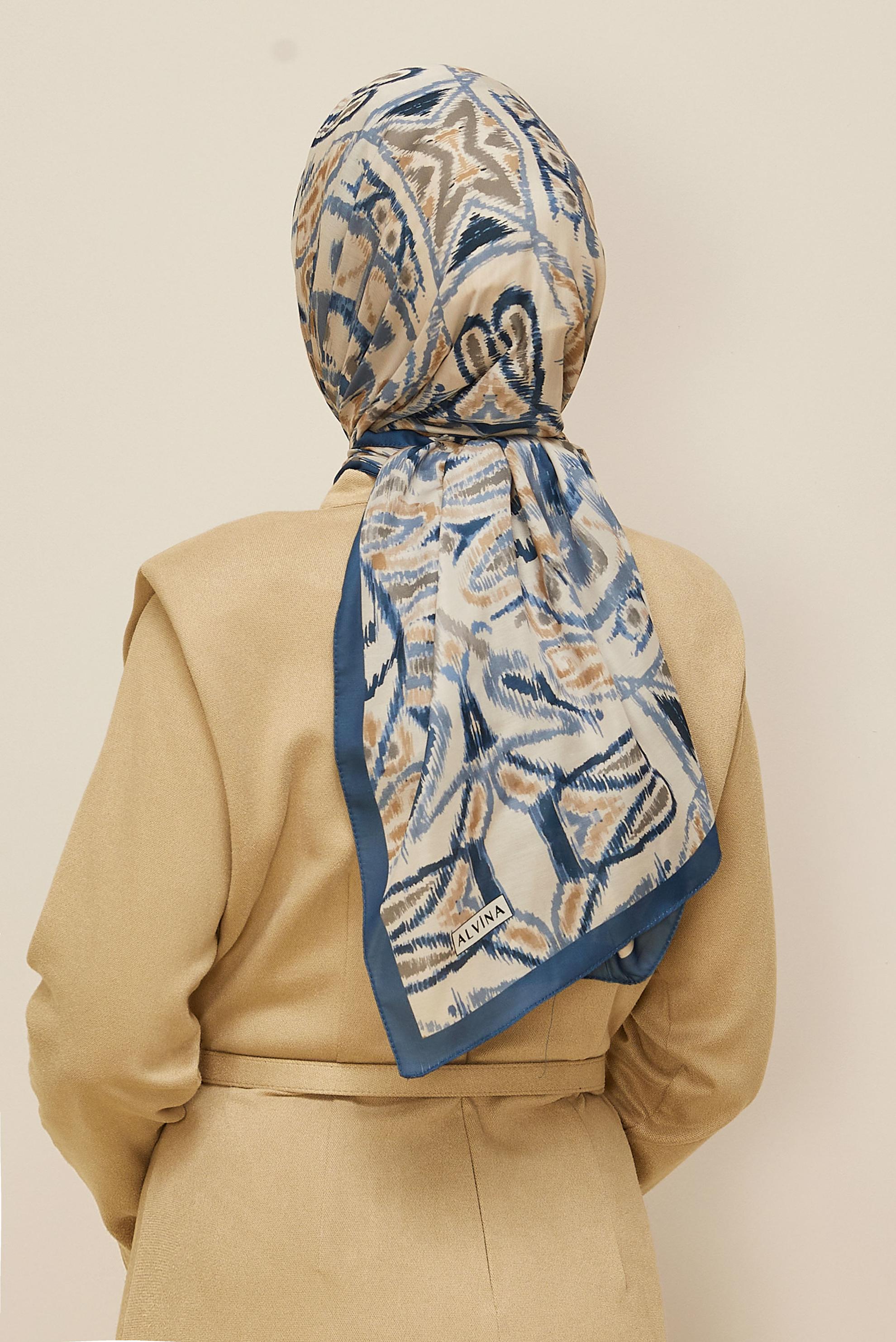 Vêtements hijab BLEU MARINE 10866-1 ALVİNA SOFT ŞAL(HNM)