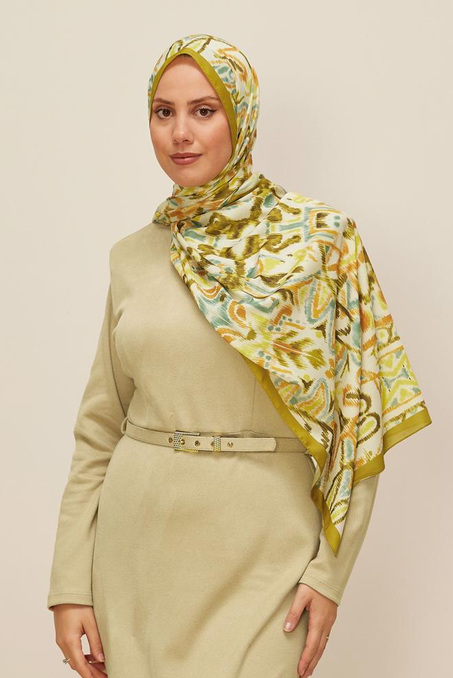 Vêtements hijab VERT 10866-1 ALVİNA SOFT ŞAL(HNM) - ALVİNA