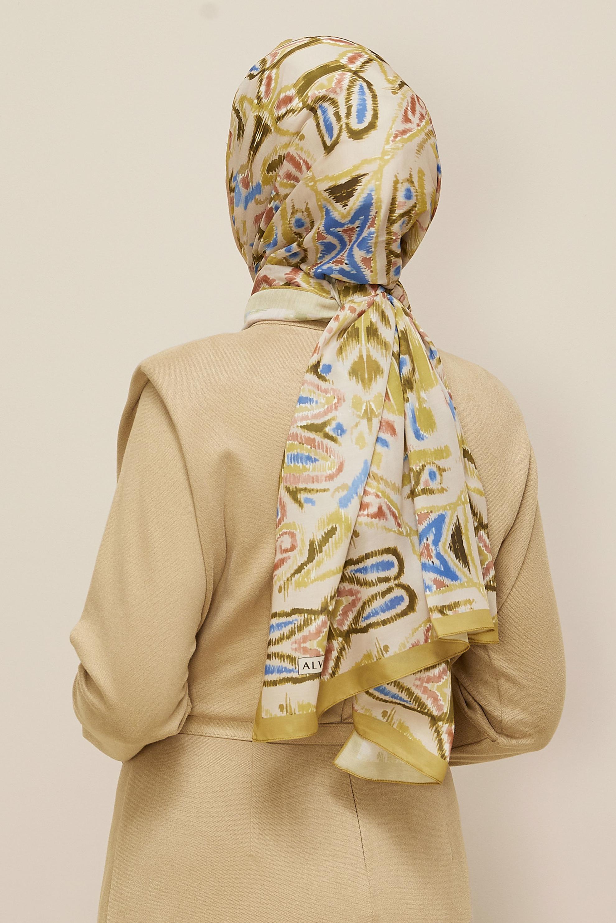 Tesettür giyim YEŞİL ALVİNA SOFT ŞAL 10866-1