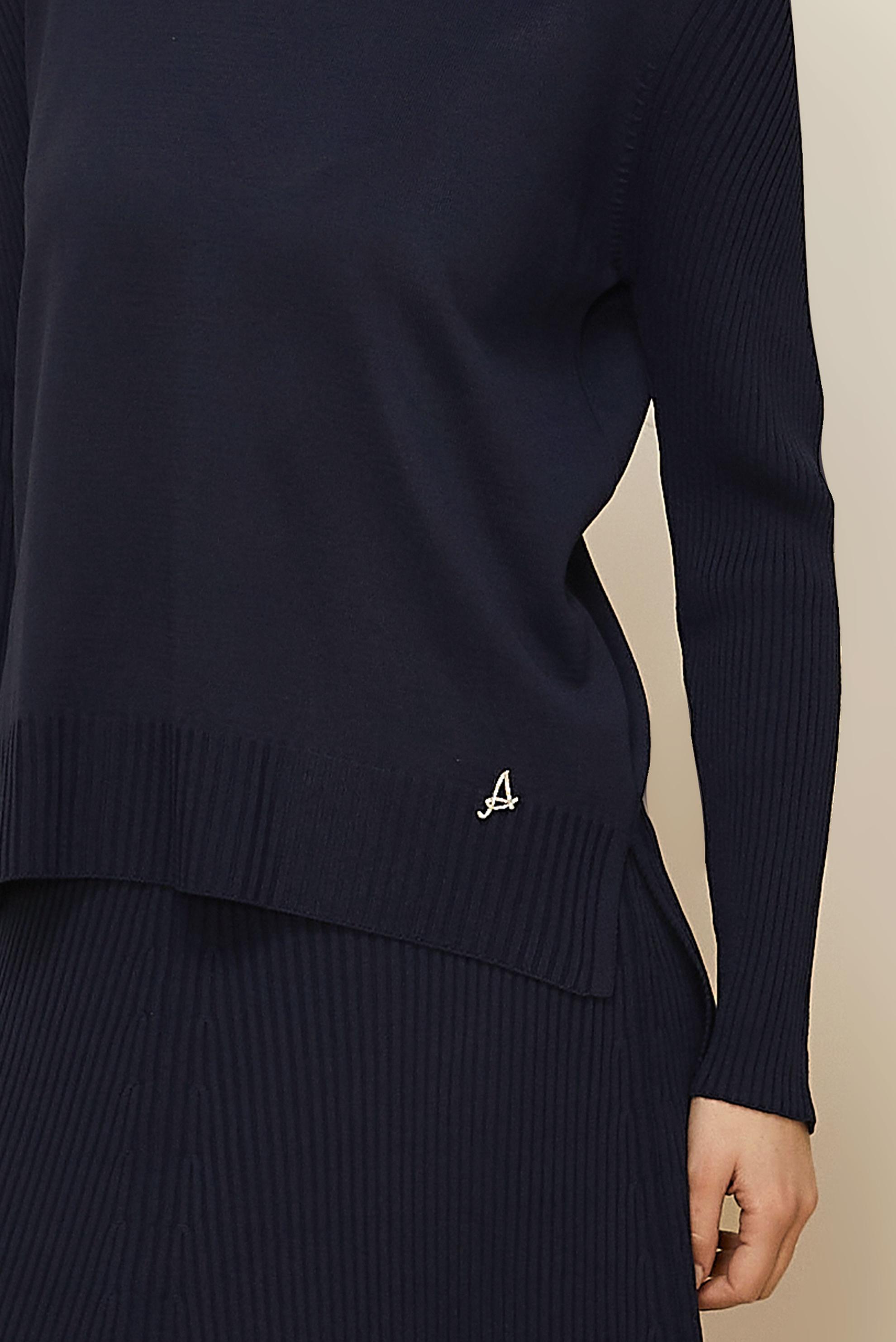 Hijab clothing NAVY BLUE BELTED SKIRTED SUIT 30542