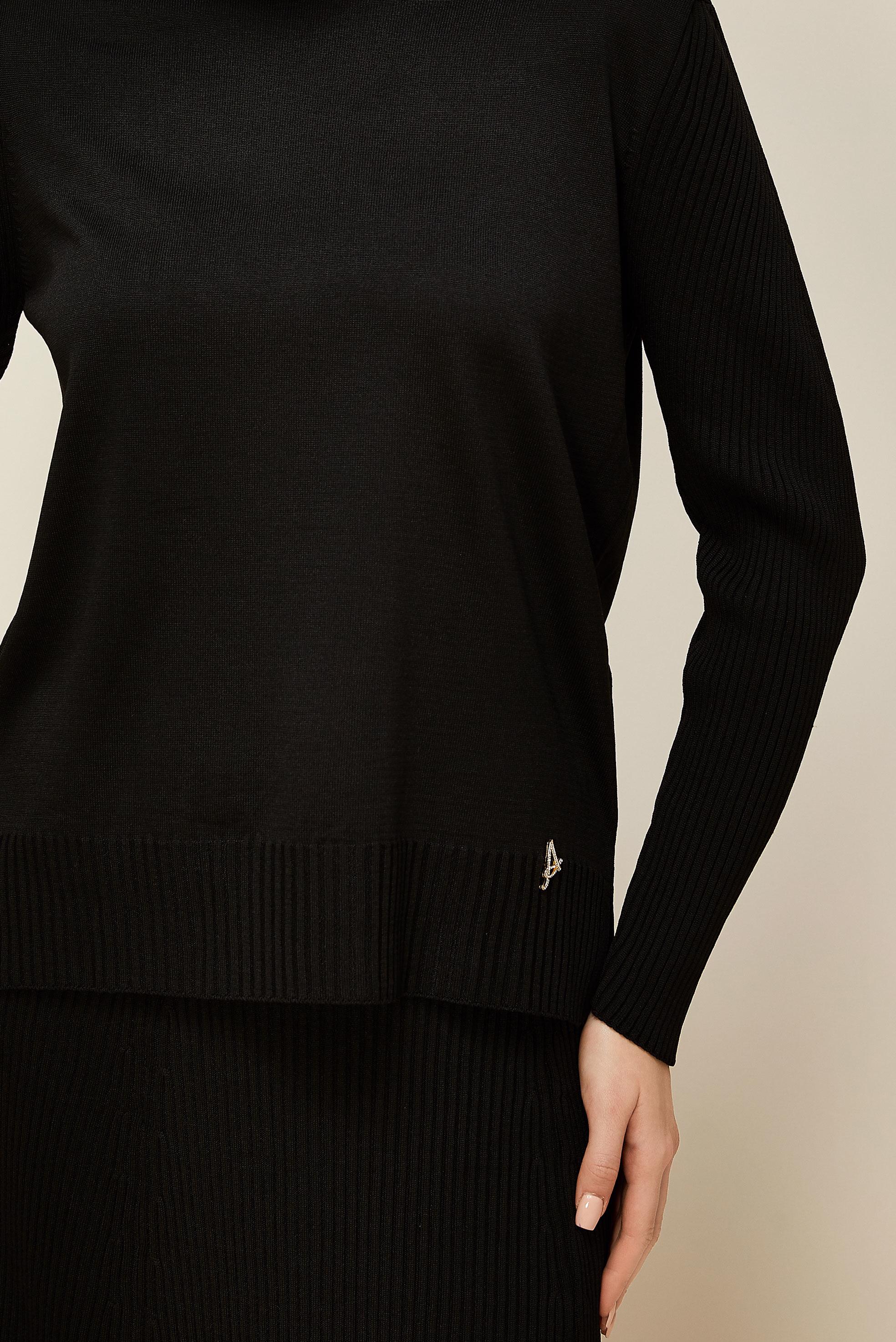 Vêtements hijab NOIR ENSEMBLE JUPE DEUX PIÈCES EN TRICOT 45860