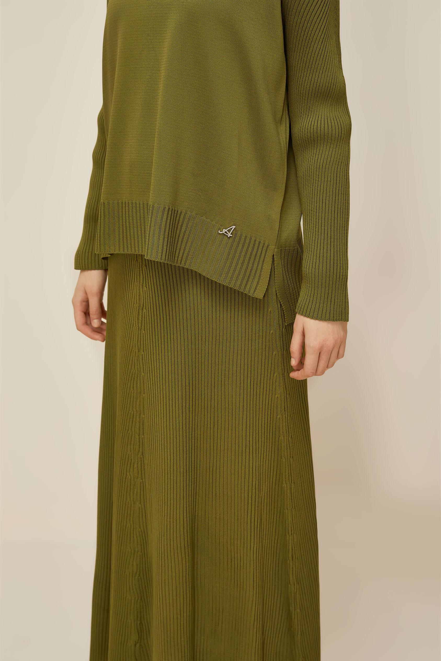 Vêtements hijab VERT ENSEMBLE JUPE DEUX PIÈCES EN TRICOT 45860