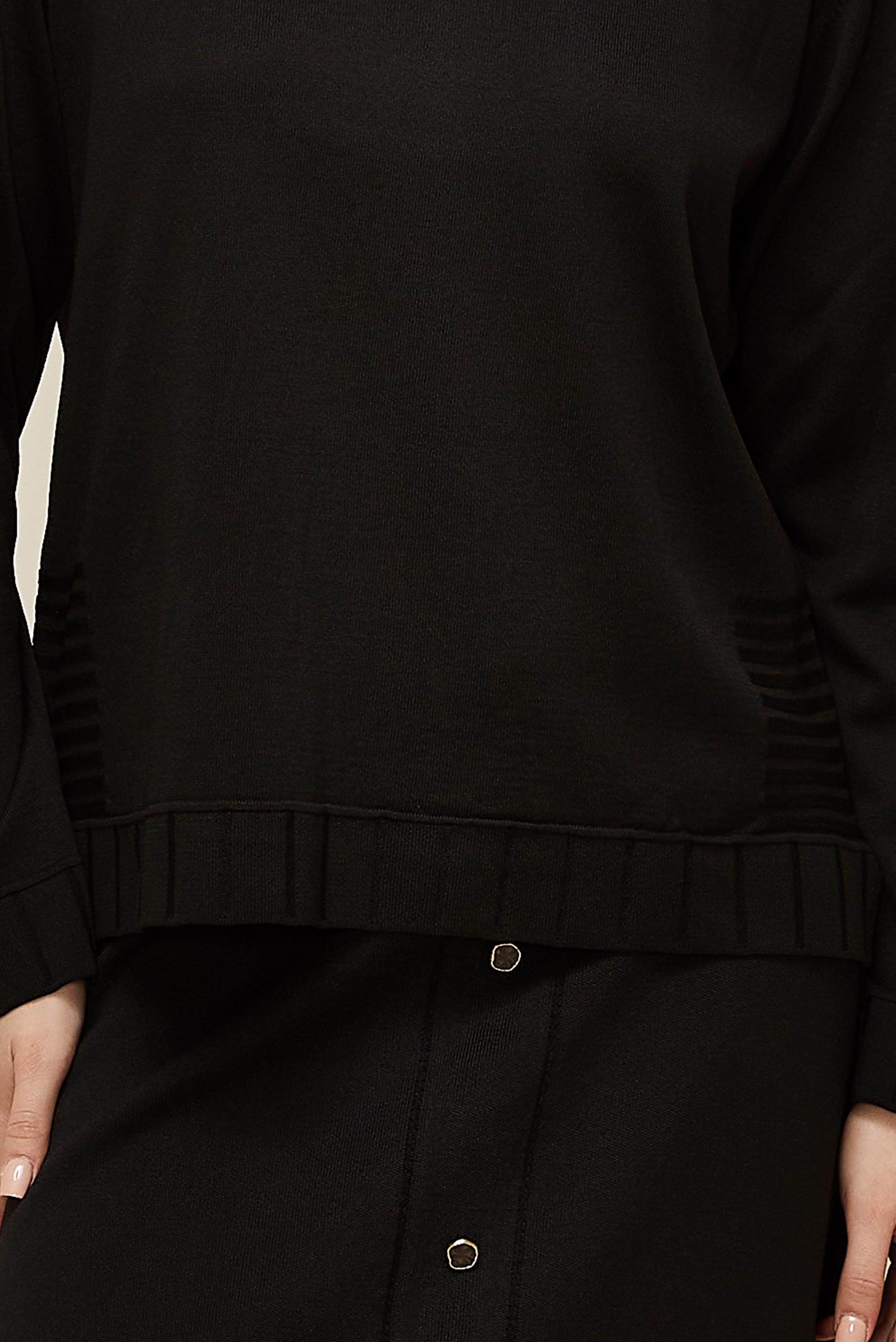 Hijab clothing BLACK KNITWEAR SKIRT SET 45872