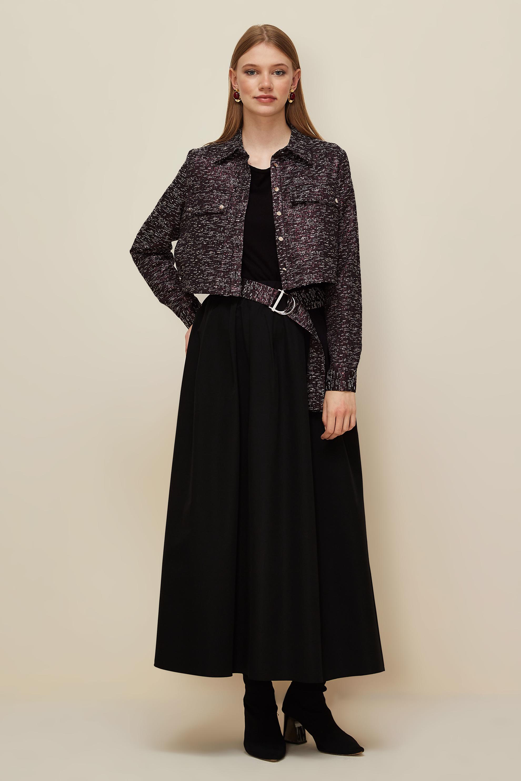 Vêtements hijab PRUNE COSTUME À JUPE JACQUARD 45935