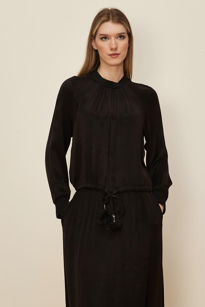 Tesettür giyim SİYAH 45939 CUPRO 21200 2&prime;Lİ ETEK.TK.38-44 TEK 40 - ALVİNA