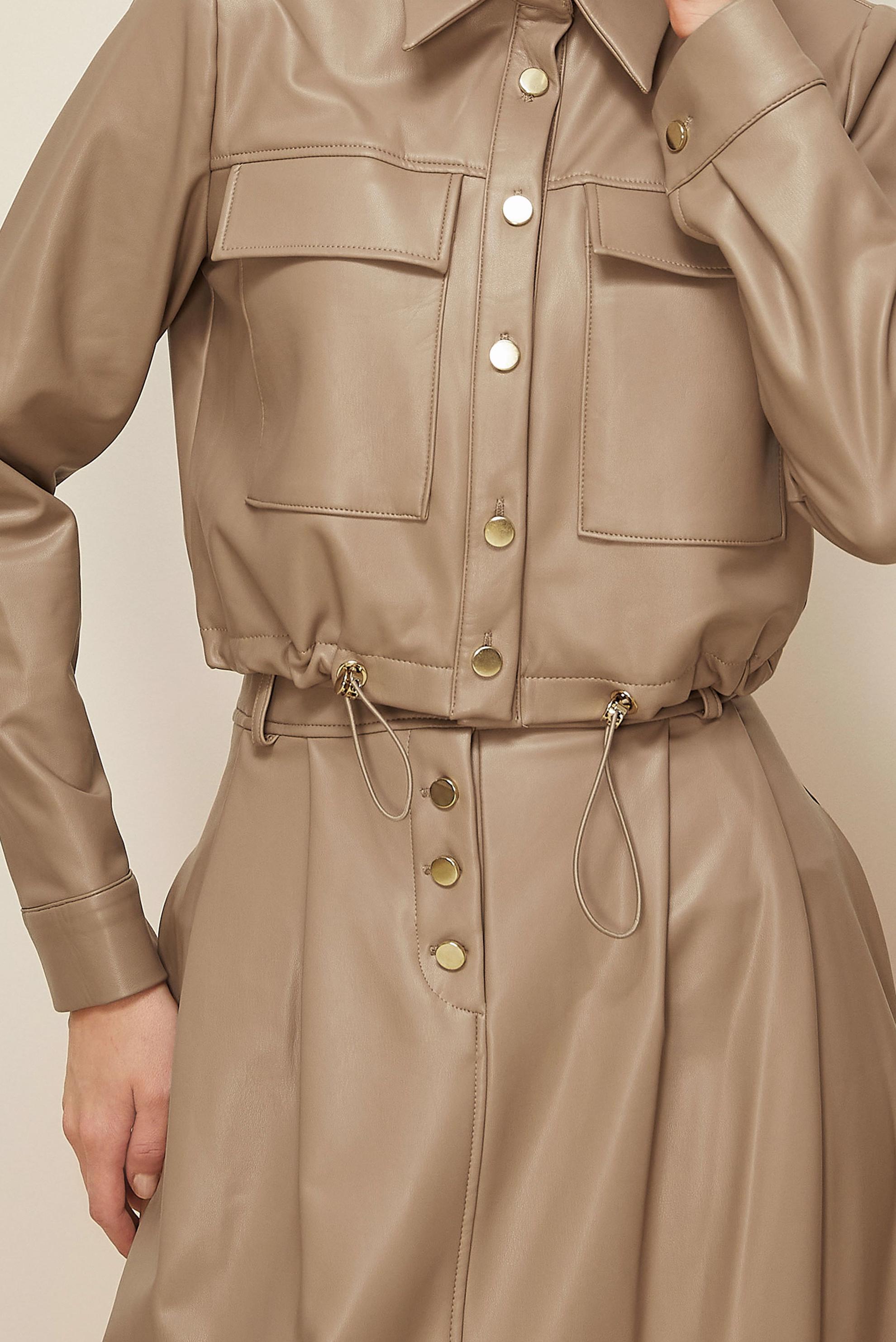 Tesettür giyim KAHVE 46064 DERİ 522 2 Lİ ETEKLİ TK.38-42 TEK 38