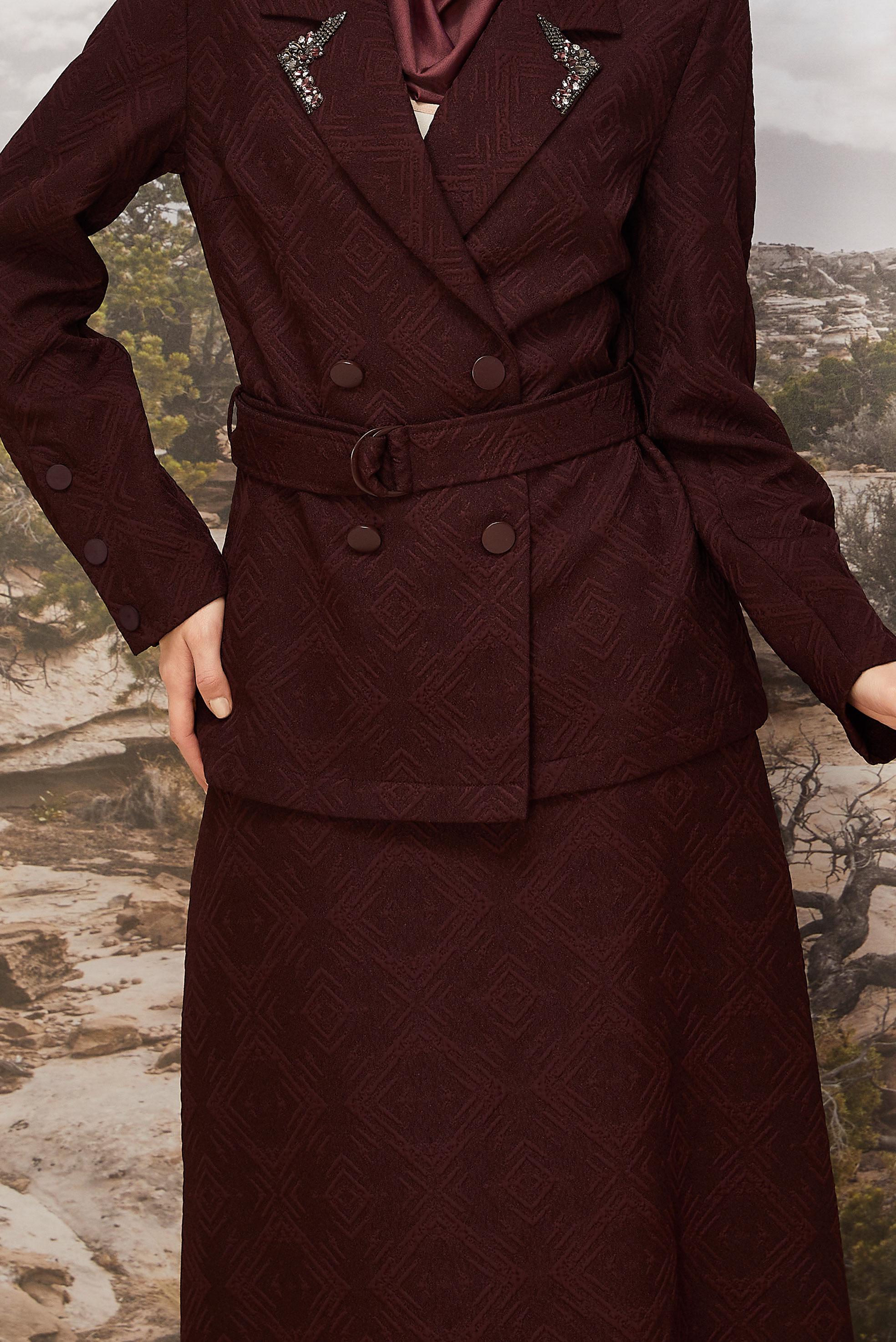 Tesettür giyim BORDO 46102 JUM 839 2&prime;Lİ ETEK.TK. 38-44 TEK40