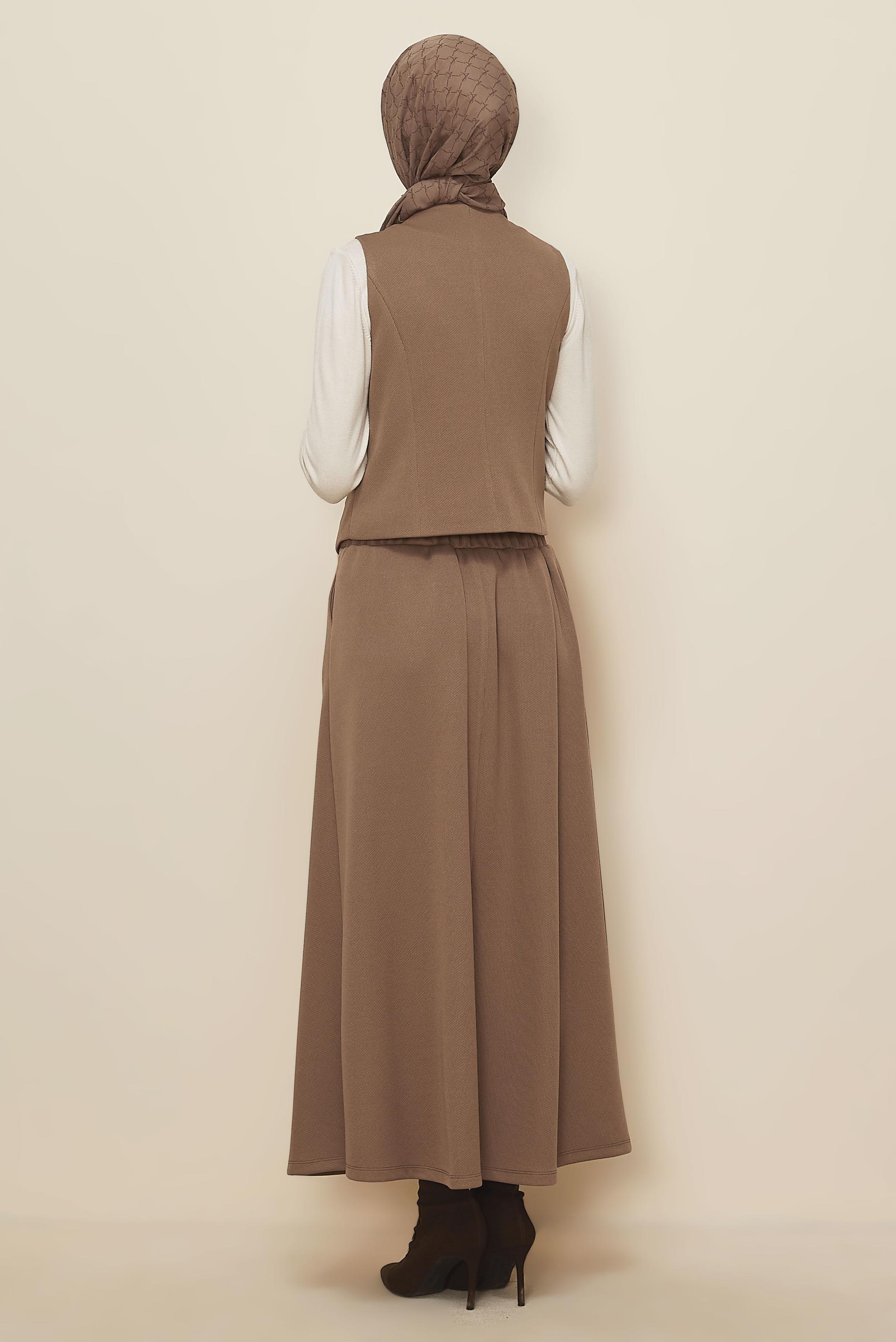 Hijab clothing BROWN SKIRTED SUIT 46173