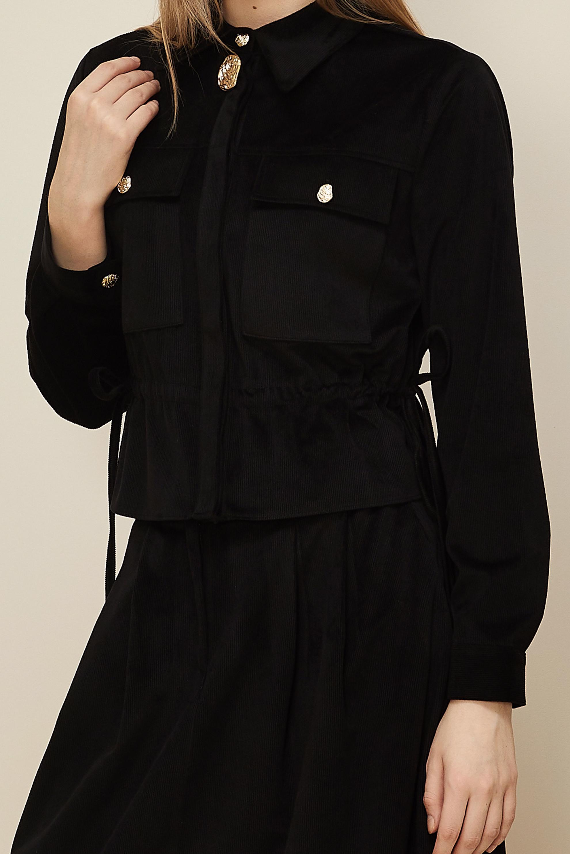 Hijab clothing BLACK SHIRT COLLAR SKIRTED SUIT 46237