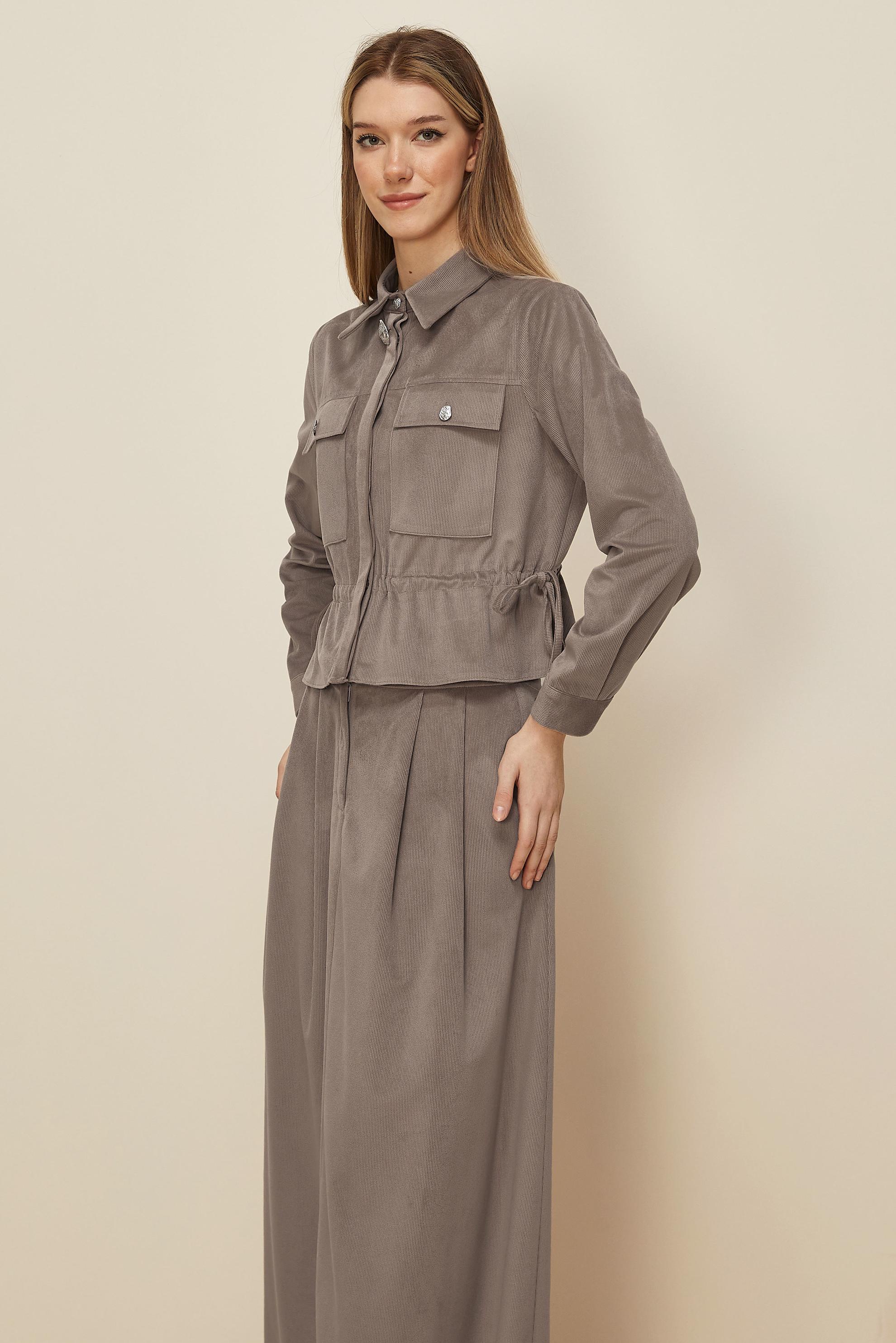 Hijab clothing MINK SHIRT COLLAR SKIRTED SUIT 46237