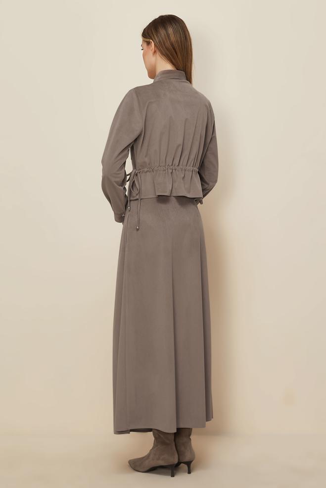 Hijab clothing MINK SHIRT COLLAR SKIRTED SUIT 46237 - ALVİNA