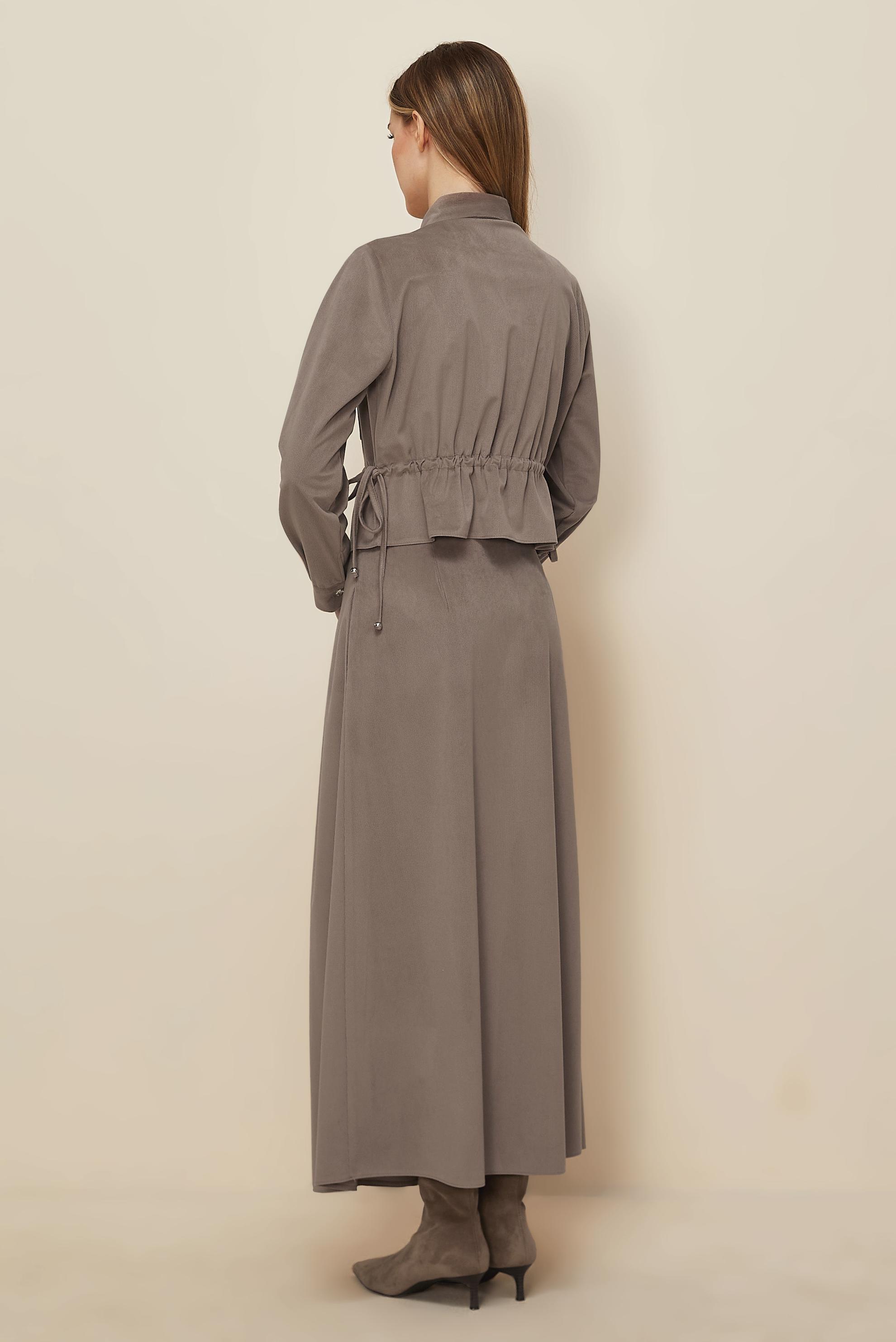 Hijab clothing MINK SHIRT COLLAR SKIRTED SUIT 46237