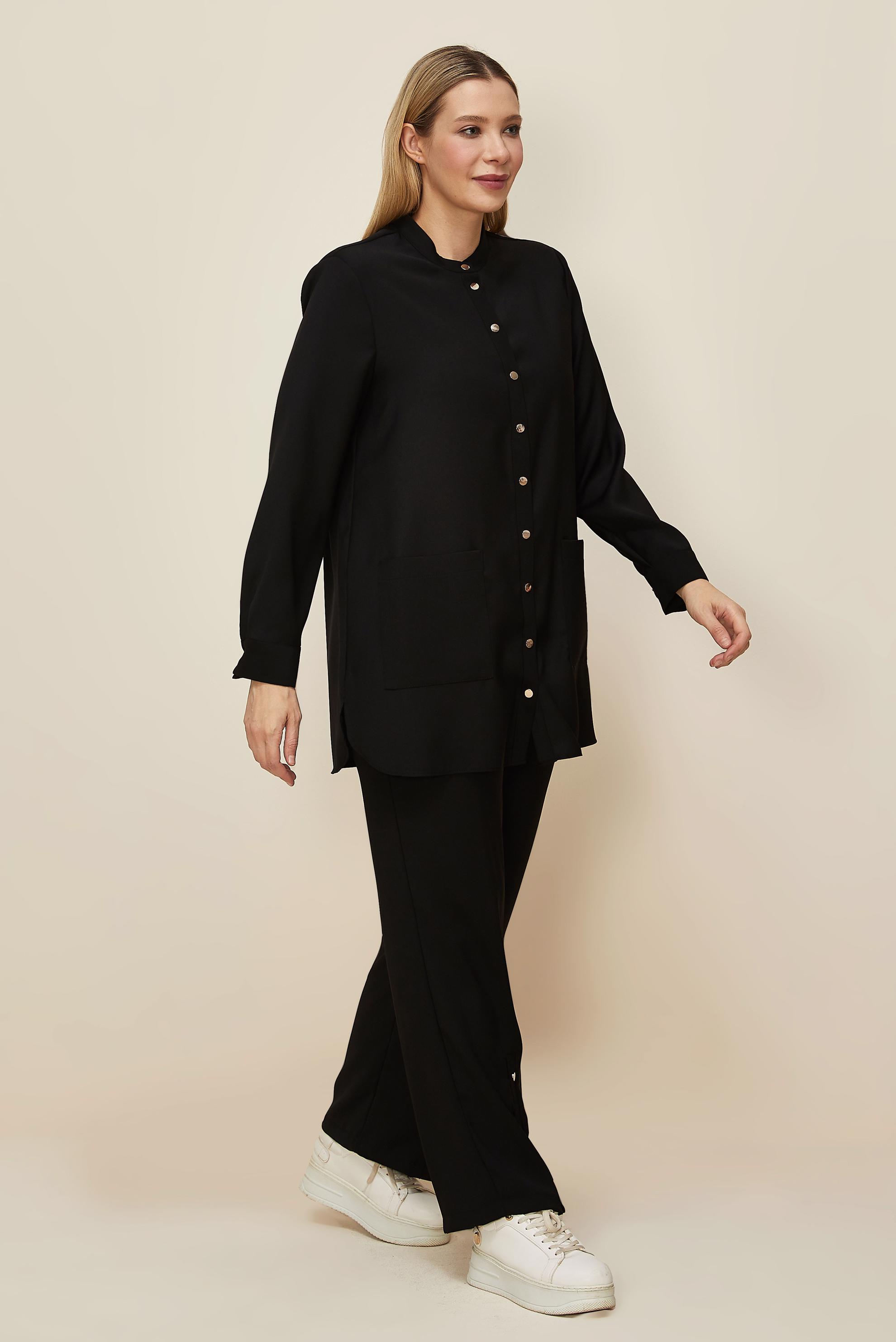 Hijab clothing BLACK PLUS SIZE PANTSUIT 20869