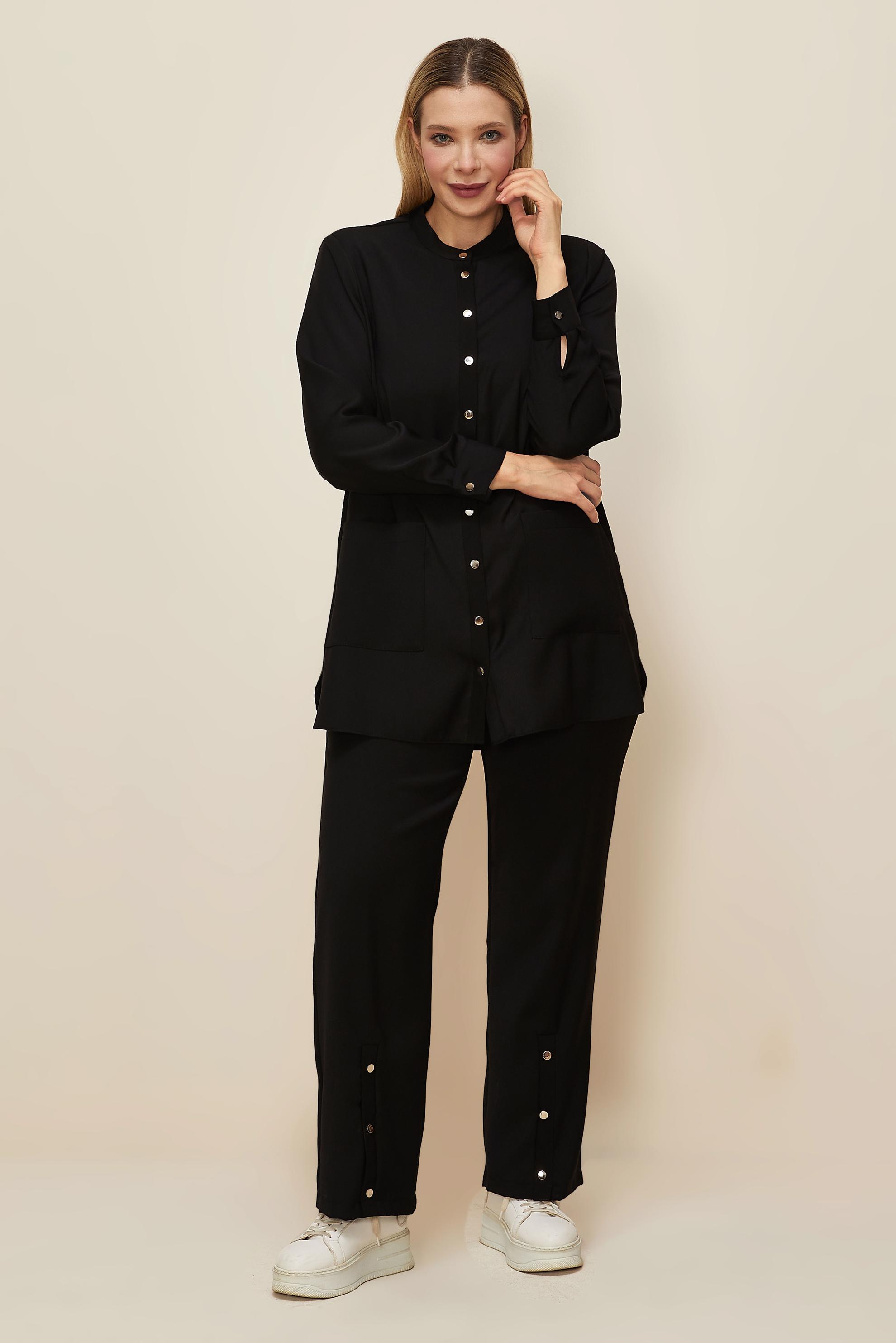 Hijab clothing BLACK PLUS SIZE PANTSUIT 20869
