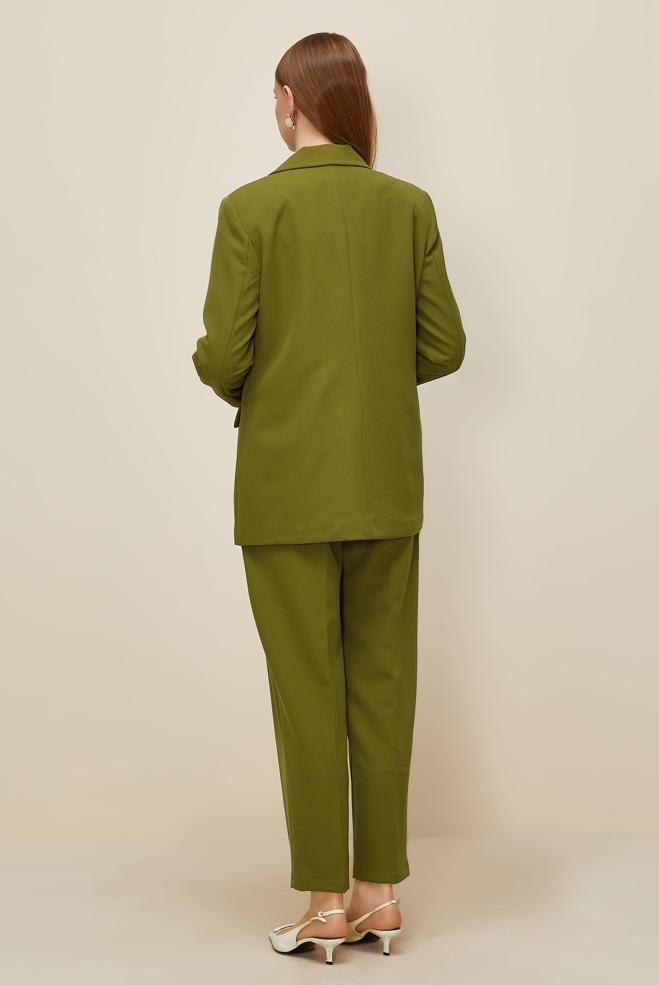 Vêtements hijab VERT ENSEMBLE PANTALON CROISÉ 30540 - ALVİNA