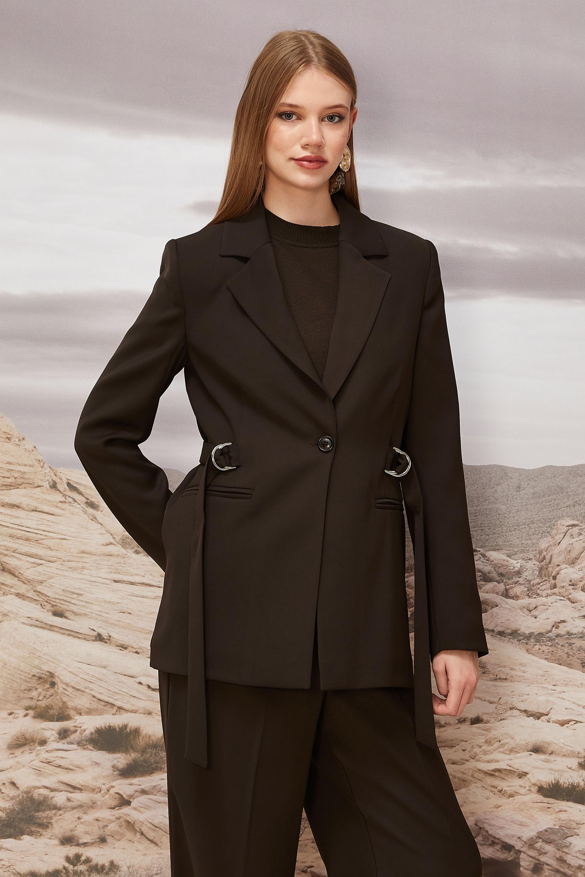 Vêtements hijab BRUN COSTUME PANTALON CEINTURE 30541