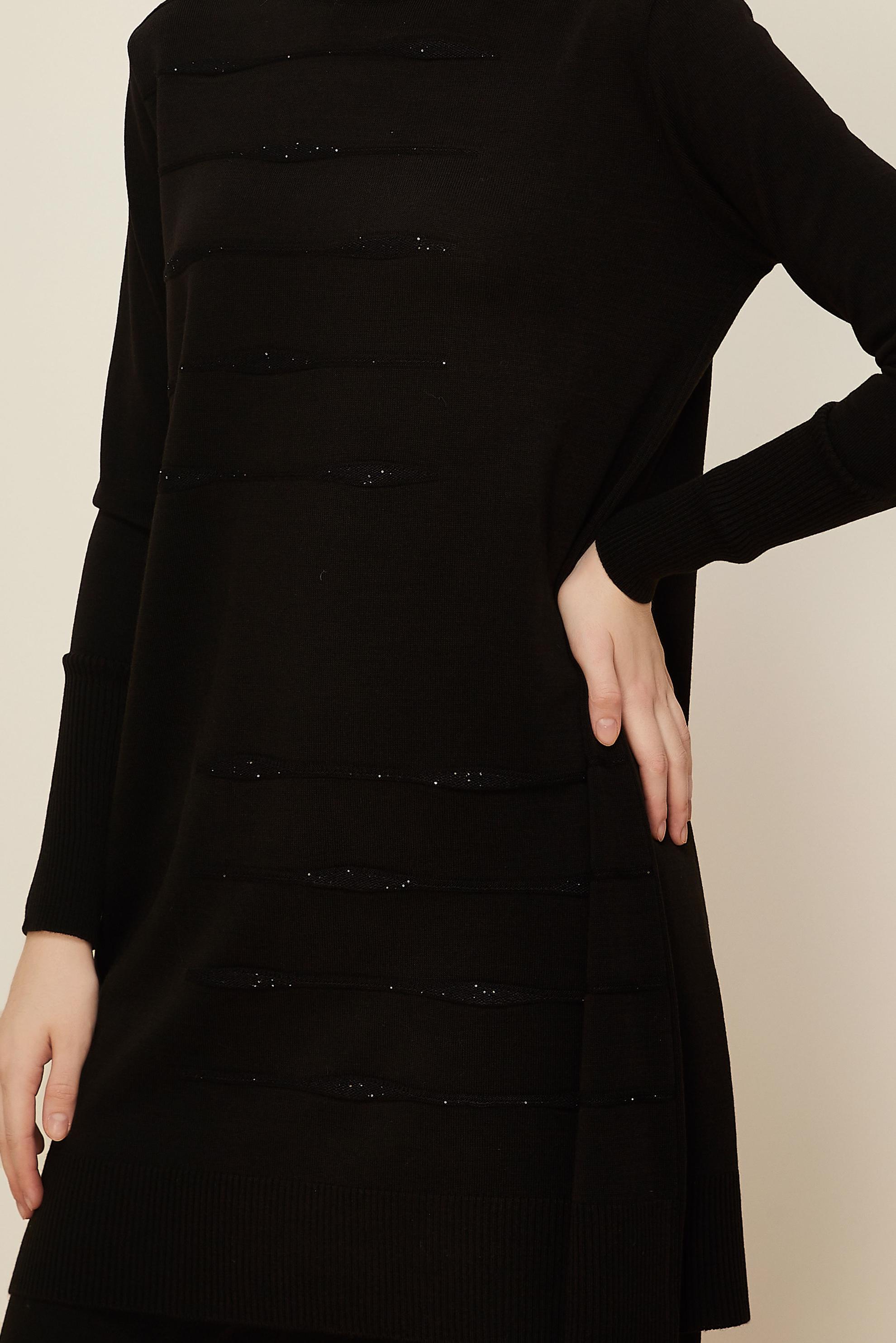 Hijab clothing BLACK KNITWEAR PANTSUIT 45824