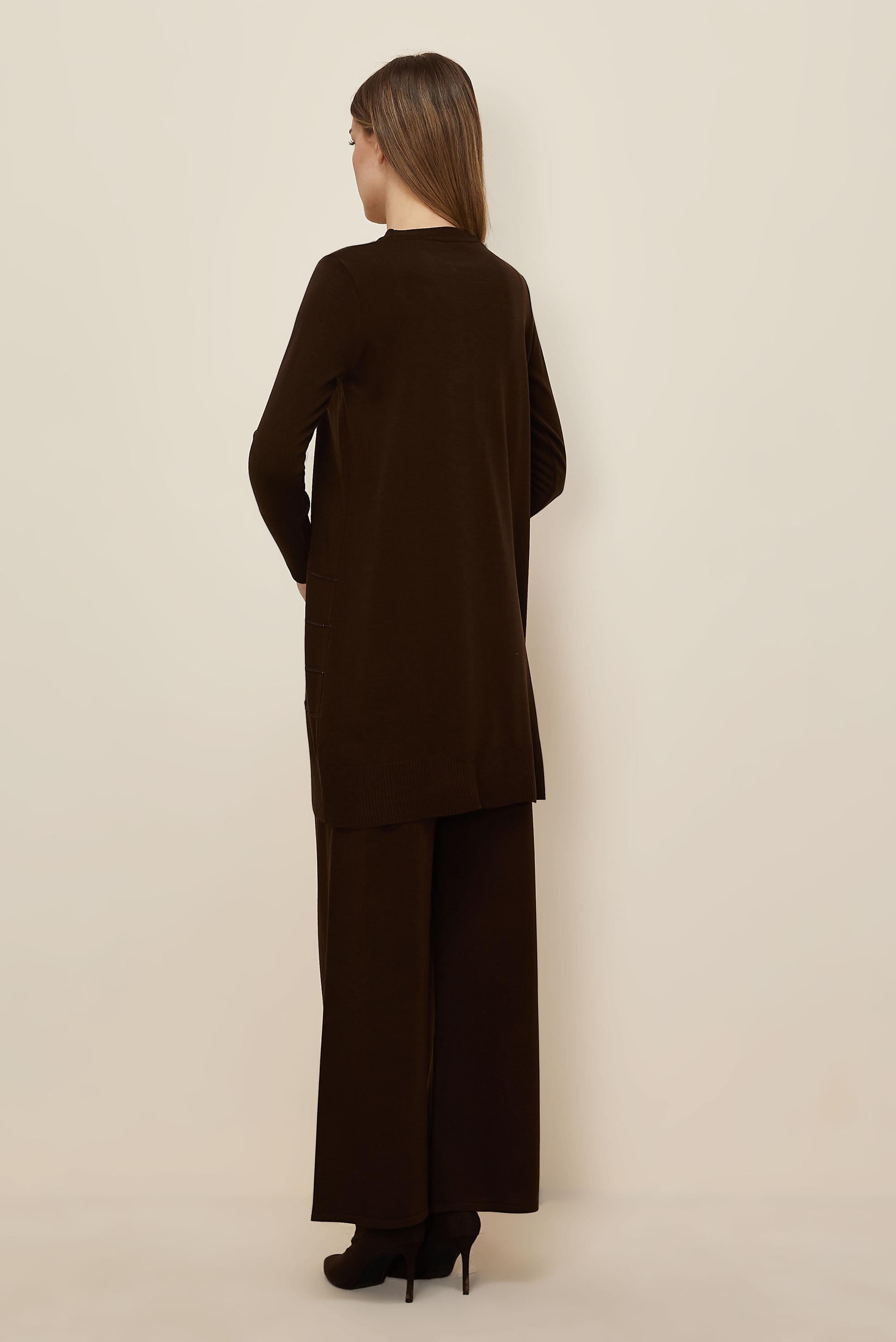 Hijab clothing BROWN KNITWEAR PANTSUIT 45824