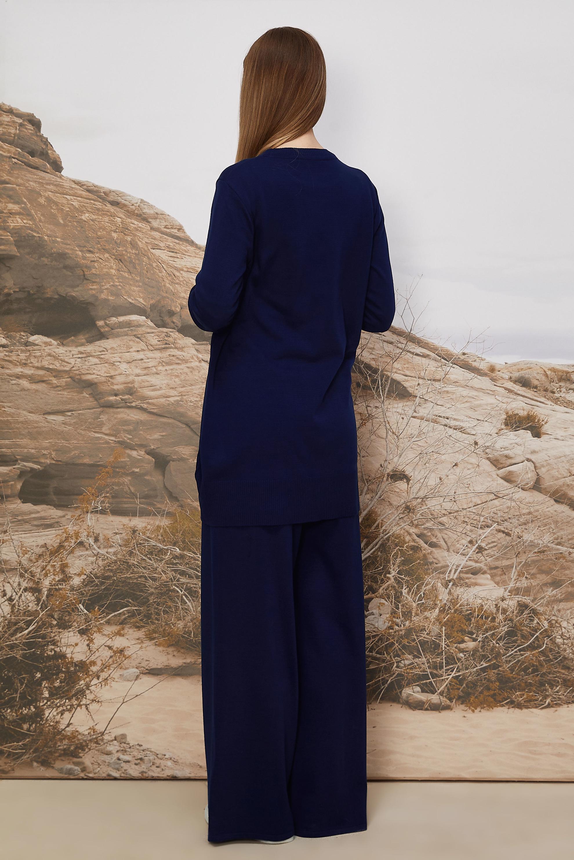 Tesettür giyim LACİVERT PANTOLONLU TRİKO TAKIM 45825