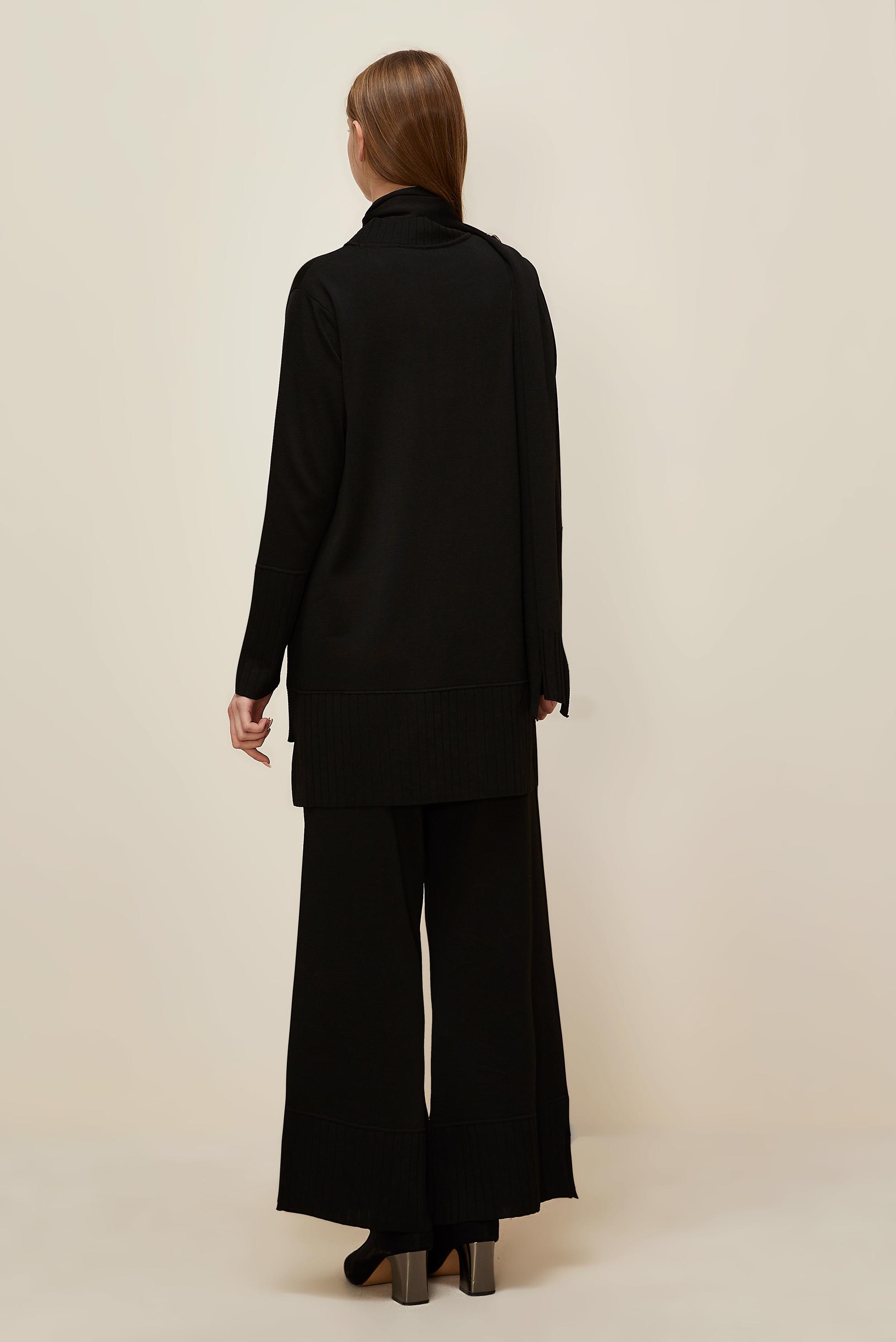 Hijab clothing BLACK KNITWEAR PANTSUIT 45865