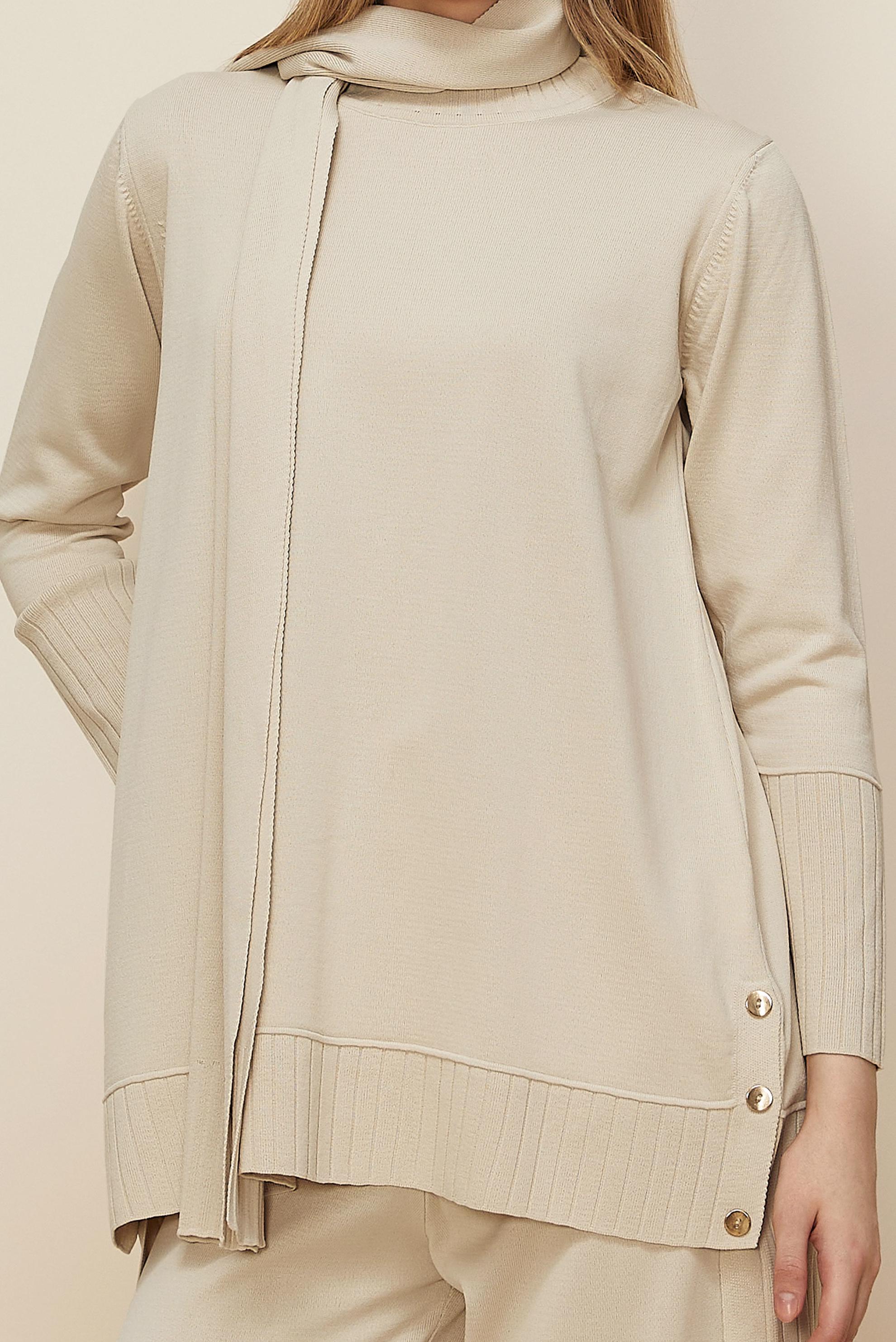 Tesettür giyim BEJ 45865 2 Lİ TRİKO PANT.TK.38-44