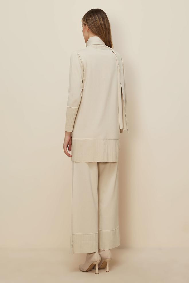 Tesettür giyim BEJ 45865 2 Lİ TRİKO PANT.TK.38-44 - ALVİNA
