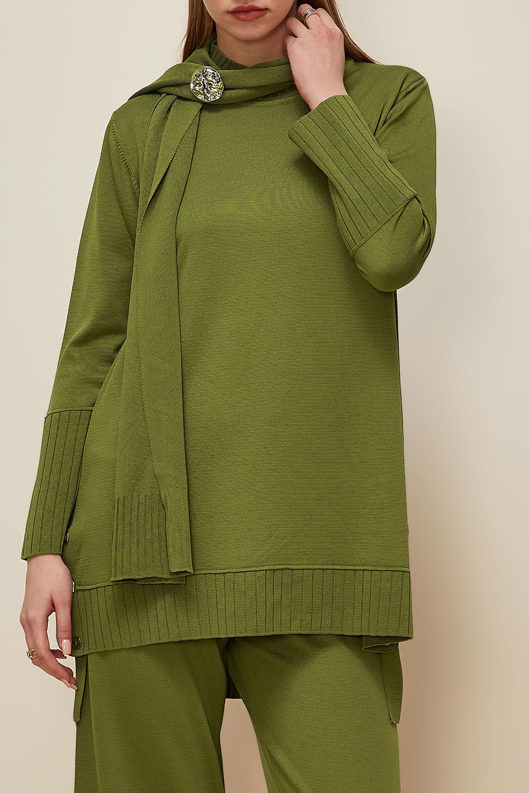 Hijab clothing GREEN KNITWEAR PANTSUIT 45865
