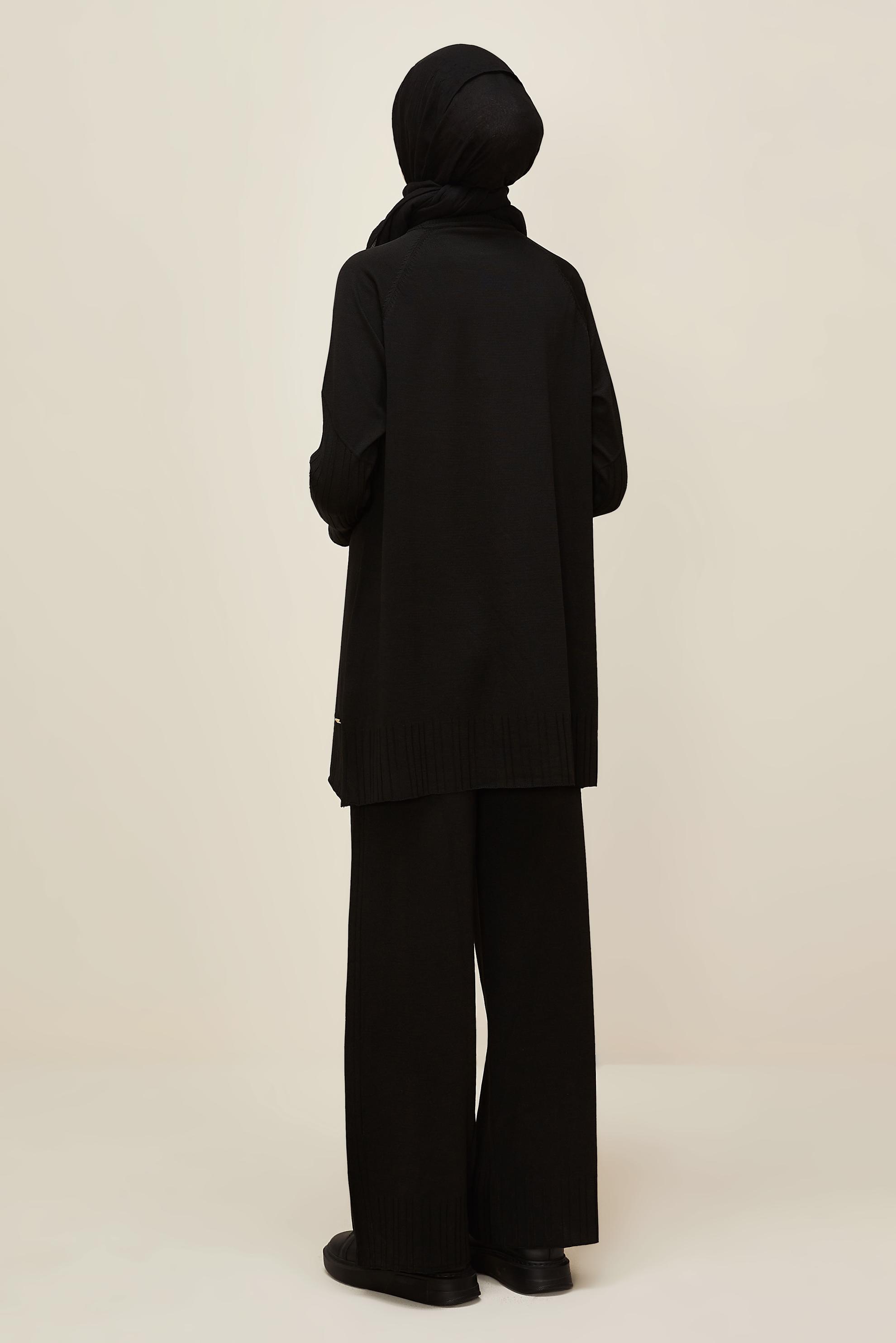 Vêtements hijab NOIR ENSEMBLE PANTALON EN TRICOT 45867