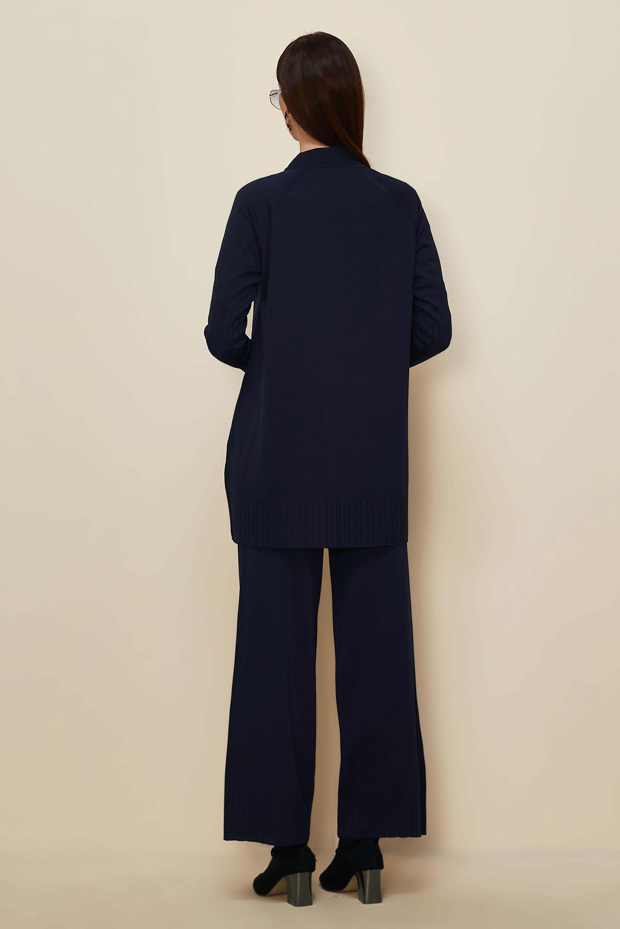Hijab clothing NAVY BLUE KNITWEAR PANTSUIT 45867